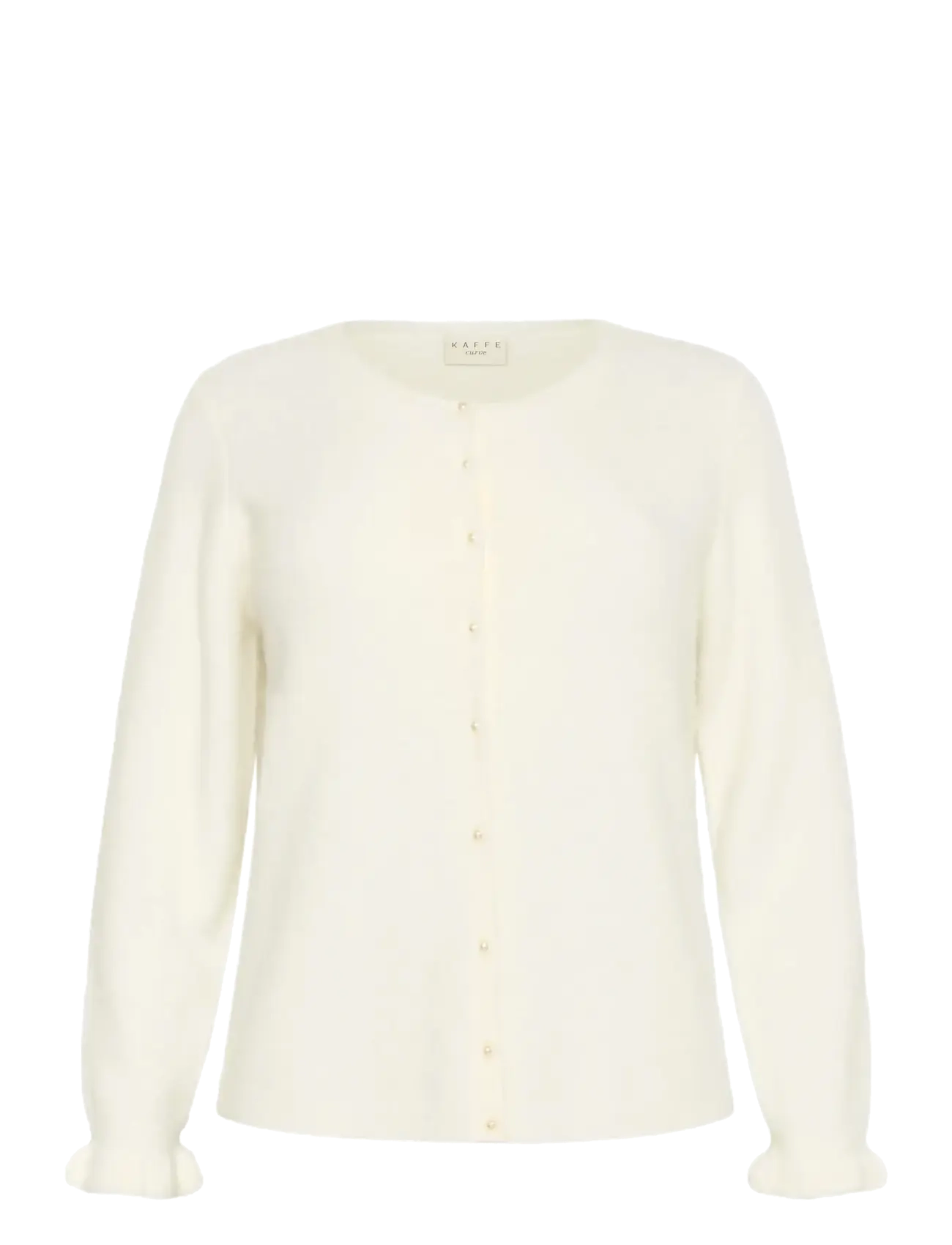 KAFFE CURVE Kccirsten Cardigan Cream - XL - Damen