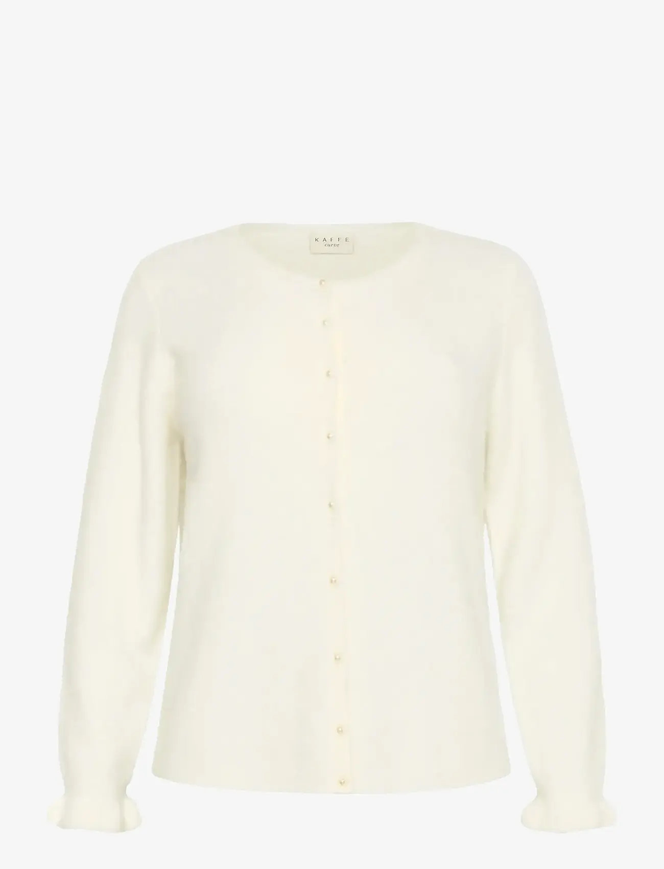 Kaffe Curve - KCcirsten Cardigan - koftor - chalk - 1