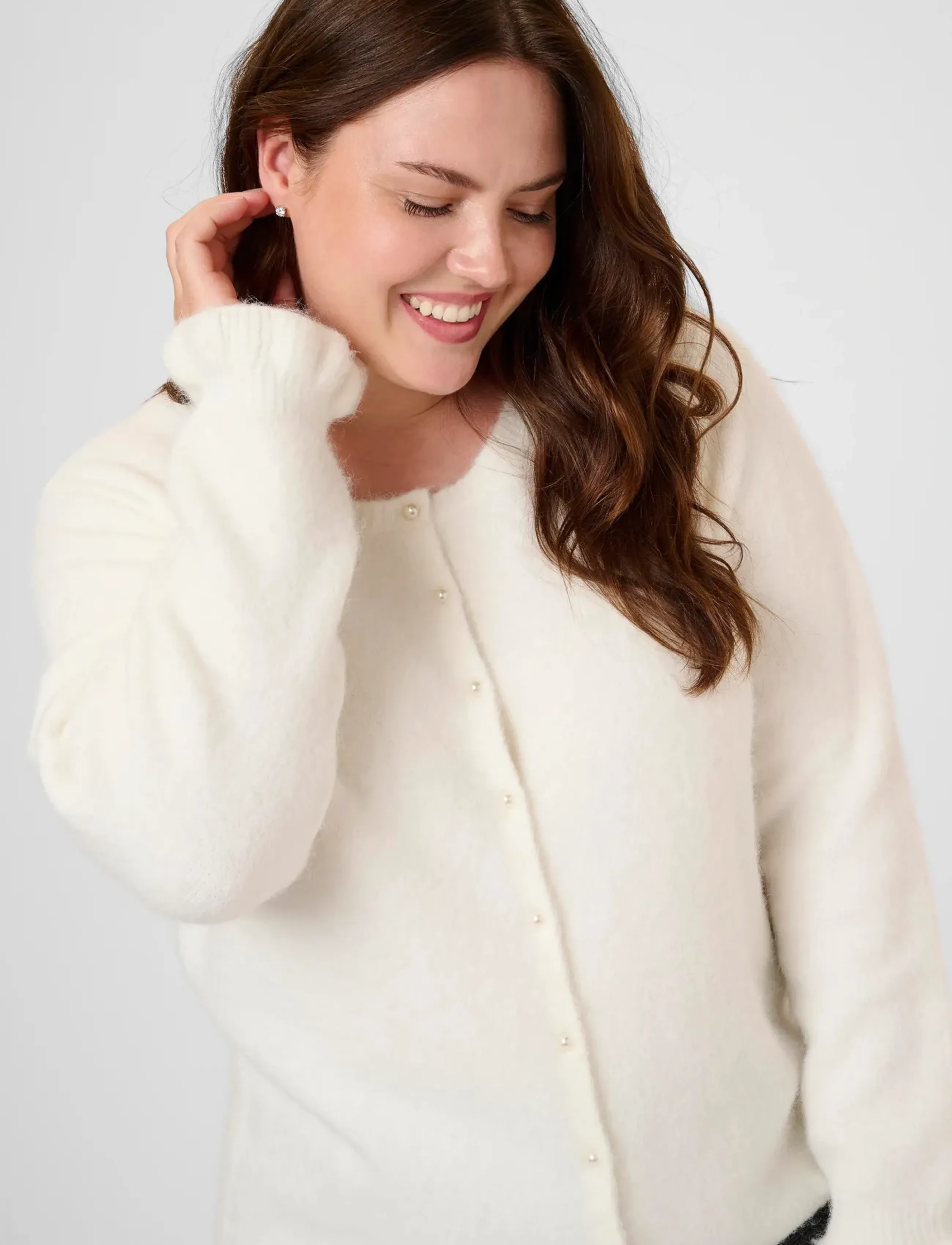 Kaffe Curve - KCcirsten Cardigan - cardigans - chalk - 5