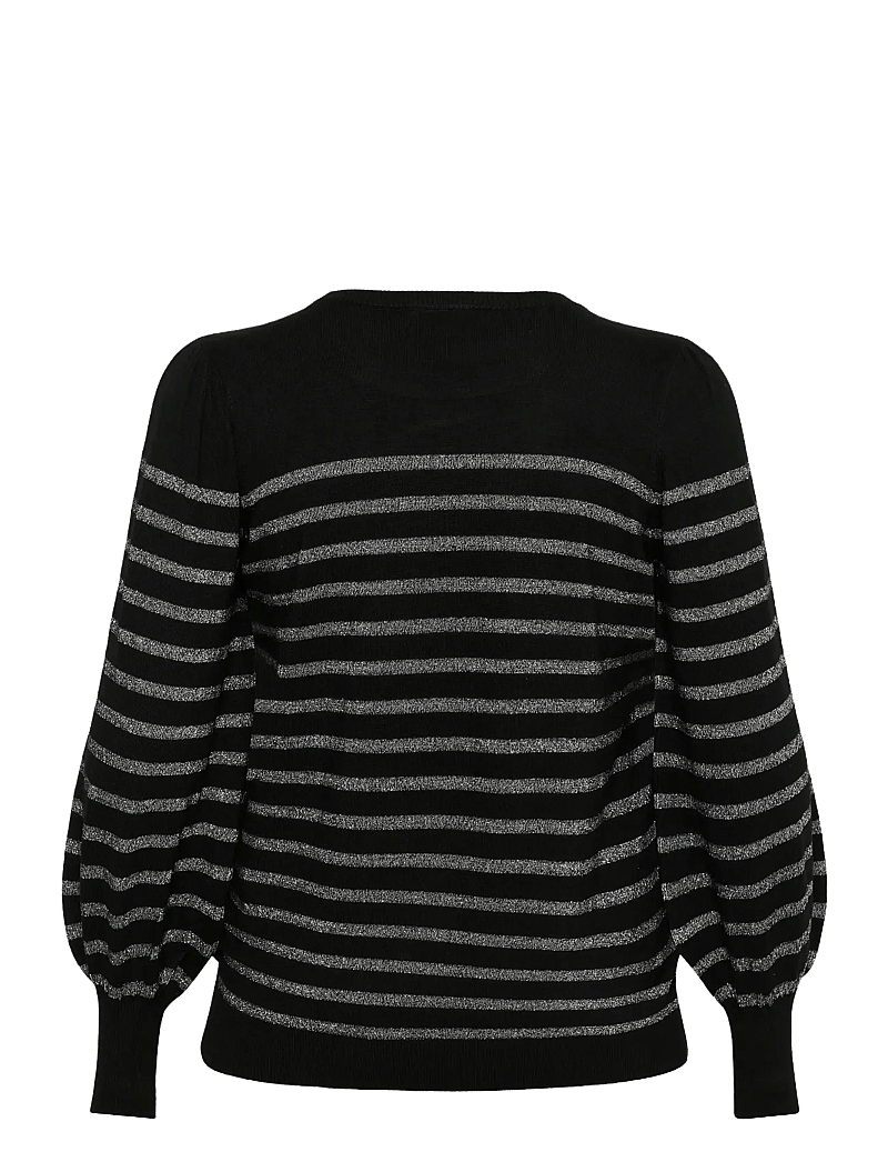 Kaffe Curve - KClinia Knit Pullover - pullover - black / silver stripe - 2