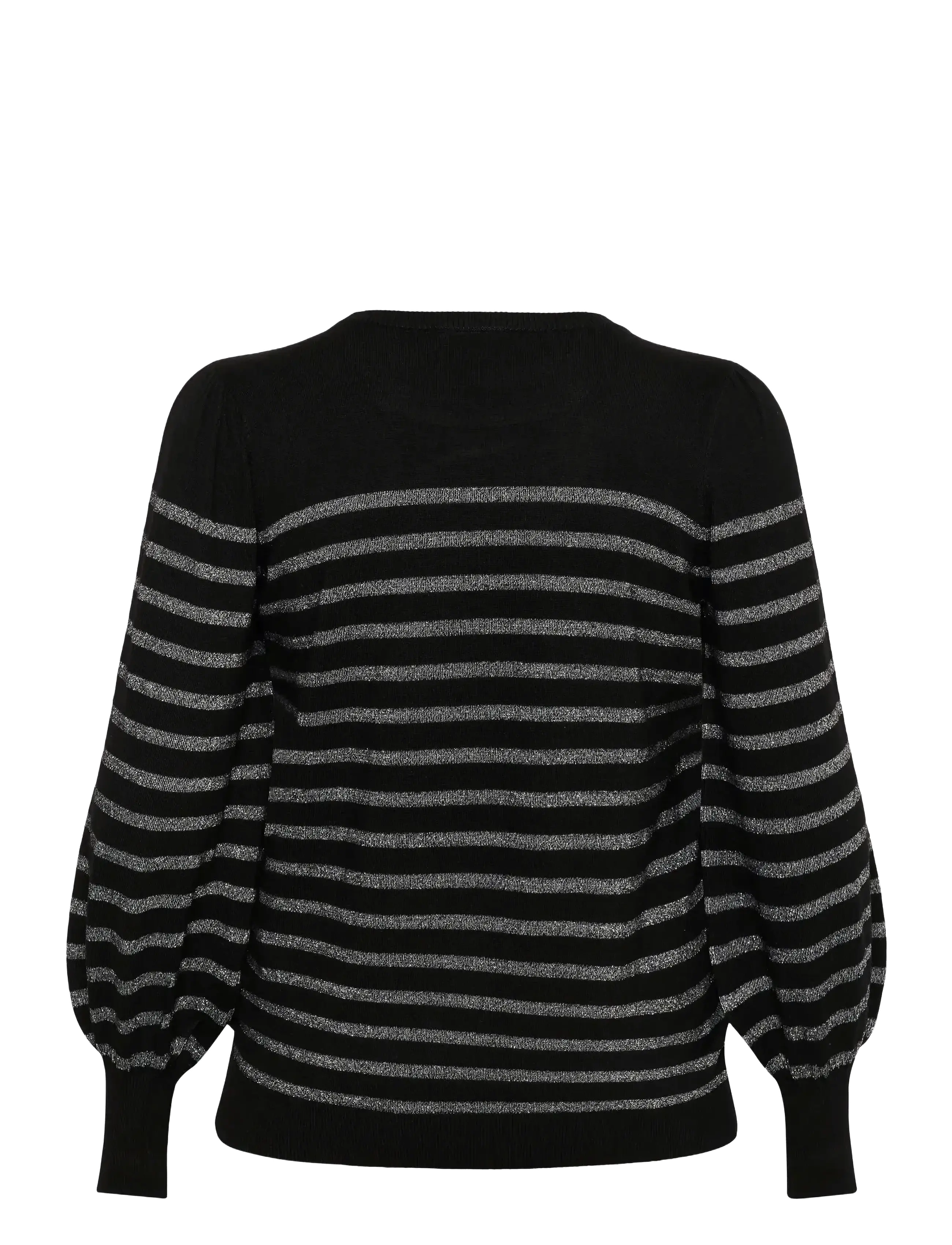 Kaffe Curve - KClinia Knit Pullover - black / silver stripe - 2