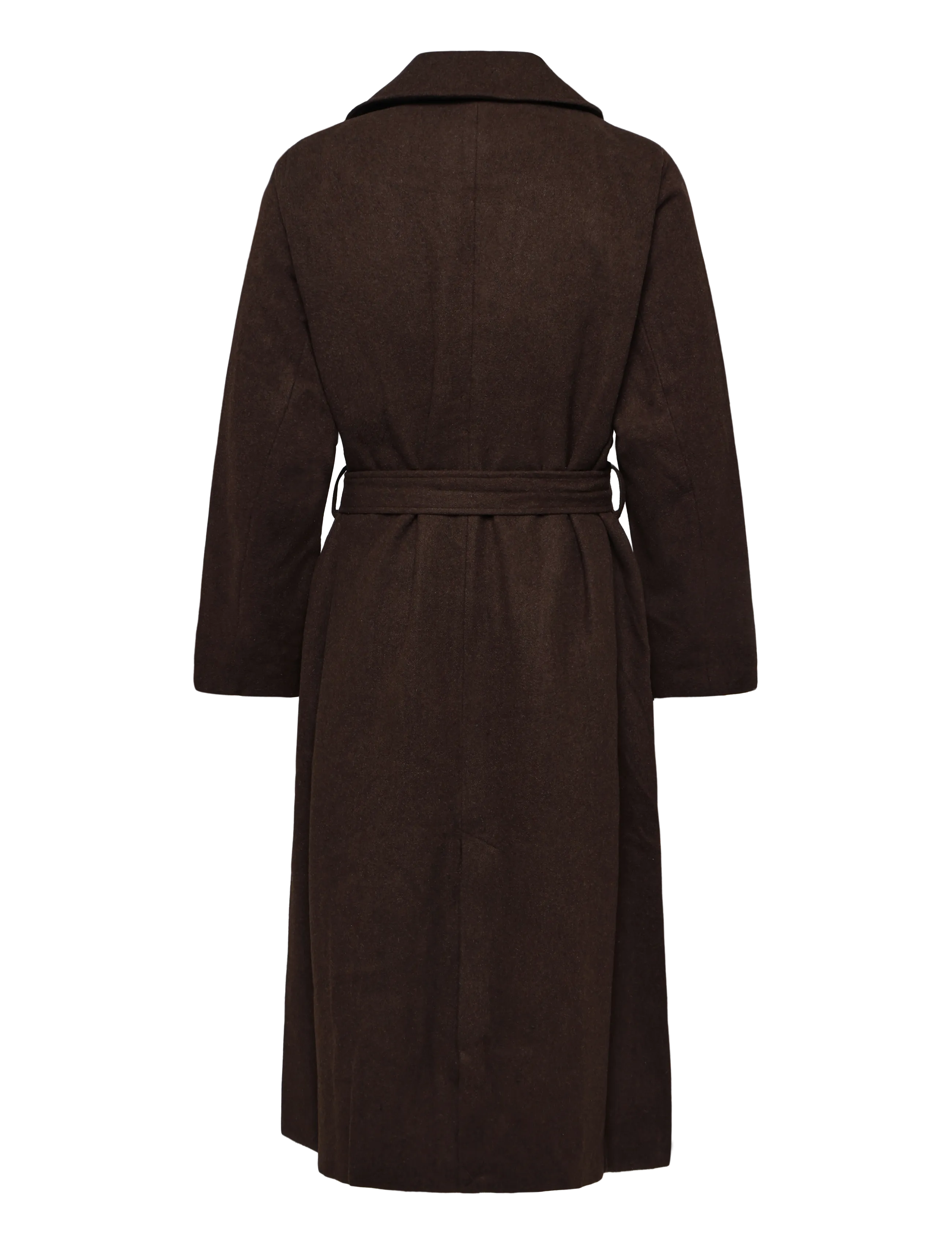 Kaffe Curve - KCnanny Long Coat - talvejoped - chocolate brown - 1
