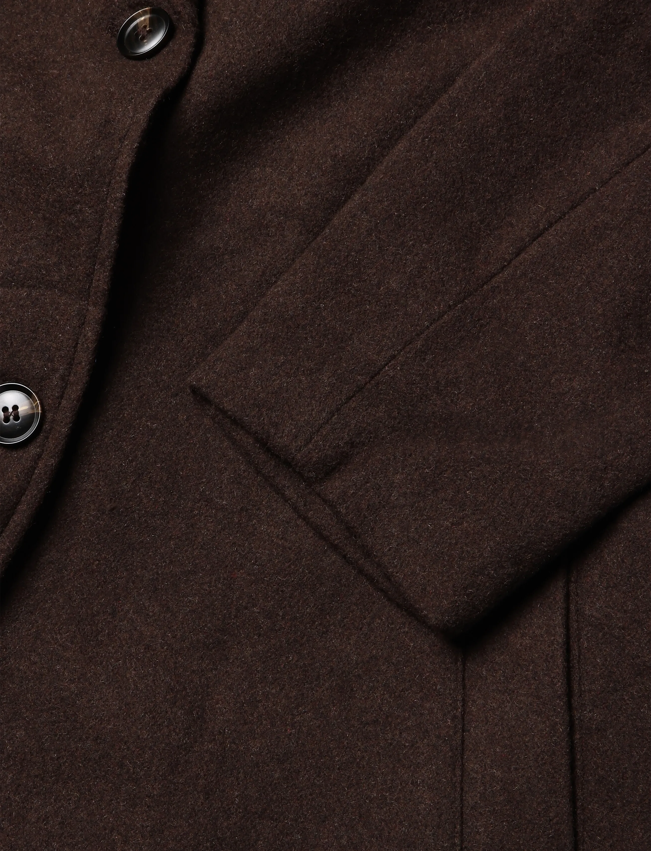Kaffe Curve - KCnanny Long Coat - talvejoped - chocolate brown - 3