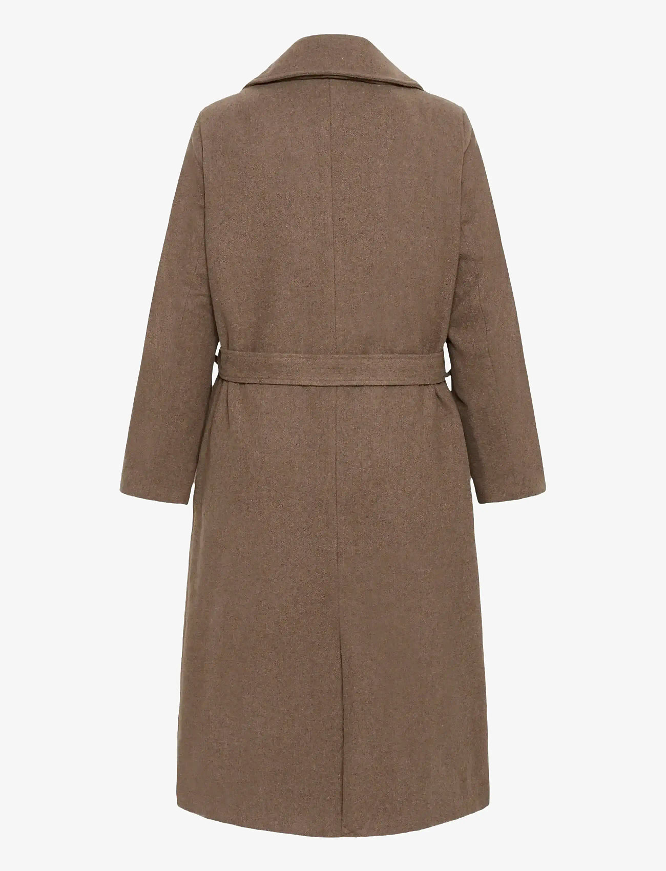 Kaffe Curve - KCnanny Long Coat - kappor - major brown c. - 2