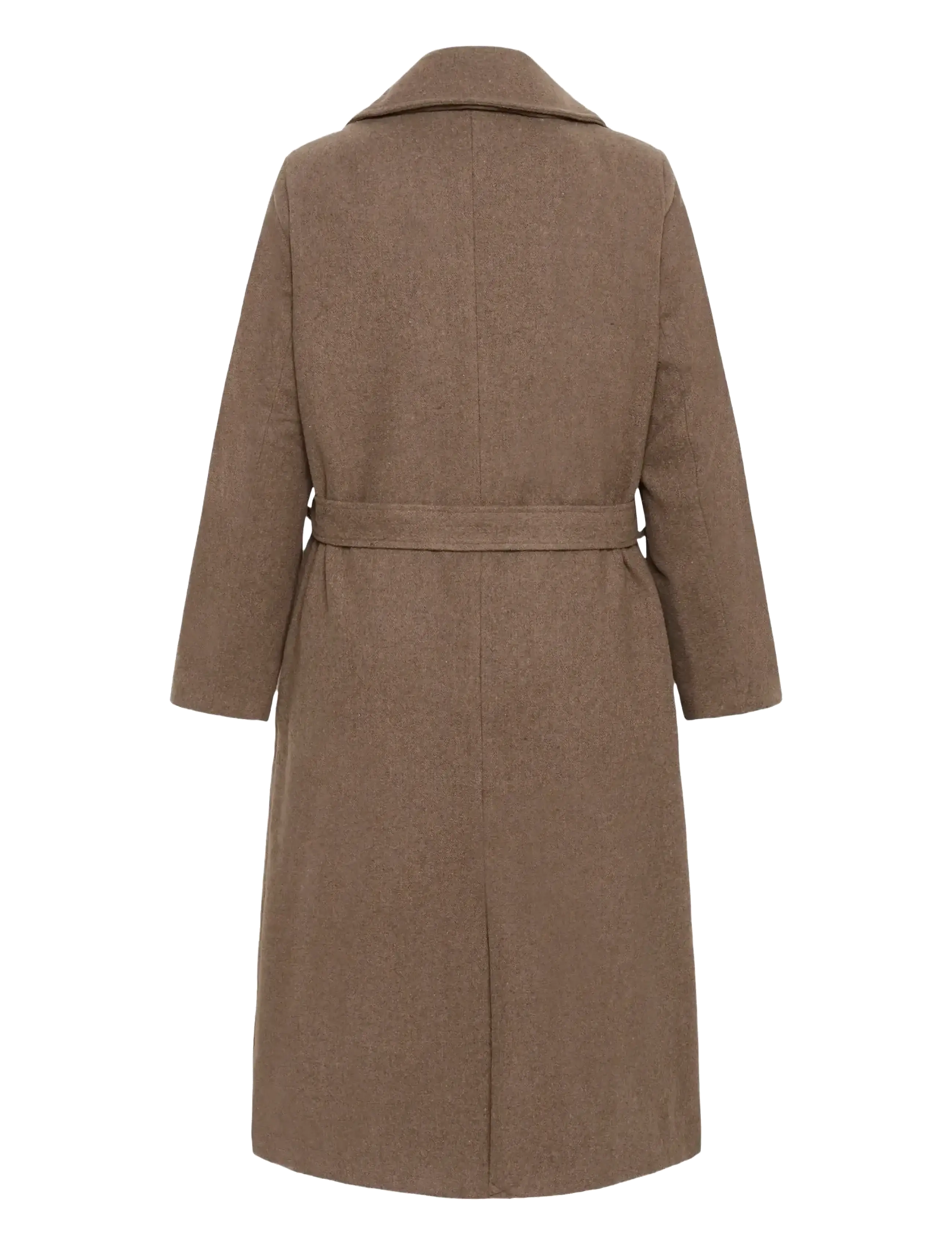 Kaffe Curve - KCnanny Long Coat - wollmäntel - major brown c. - 2
