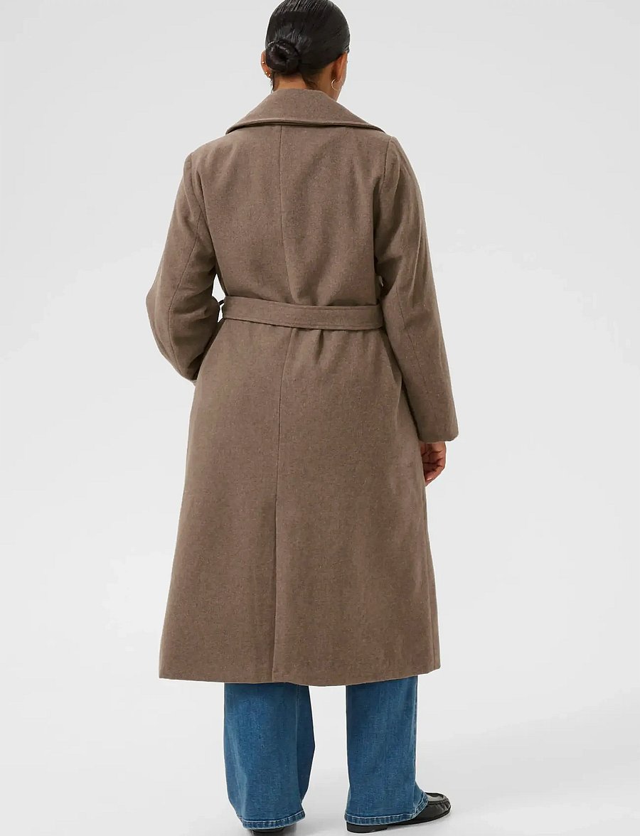 Kaffe Curve - KCnanny Long Coat - frakker - major brown c. - 3