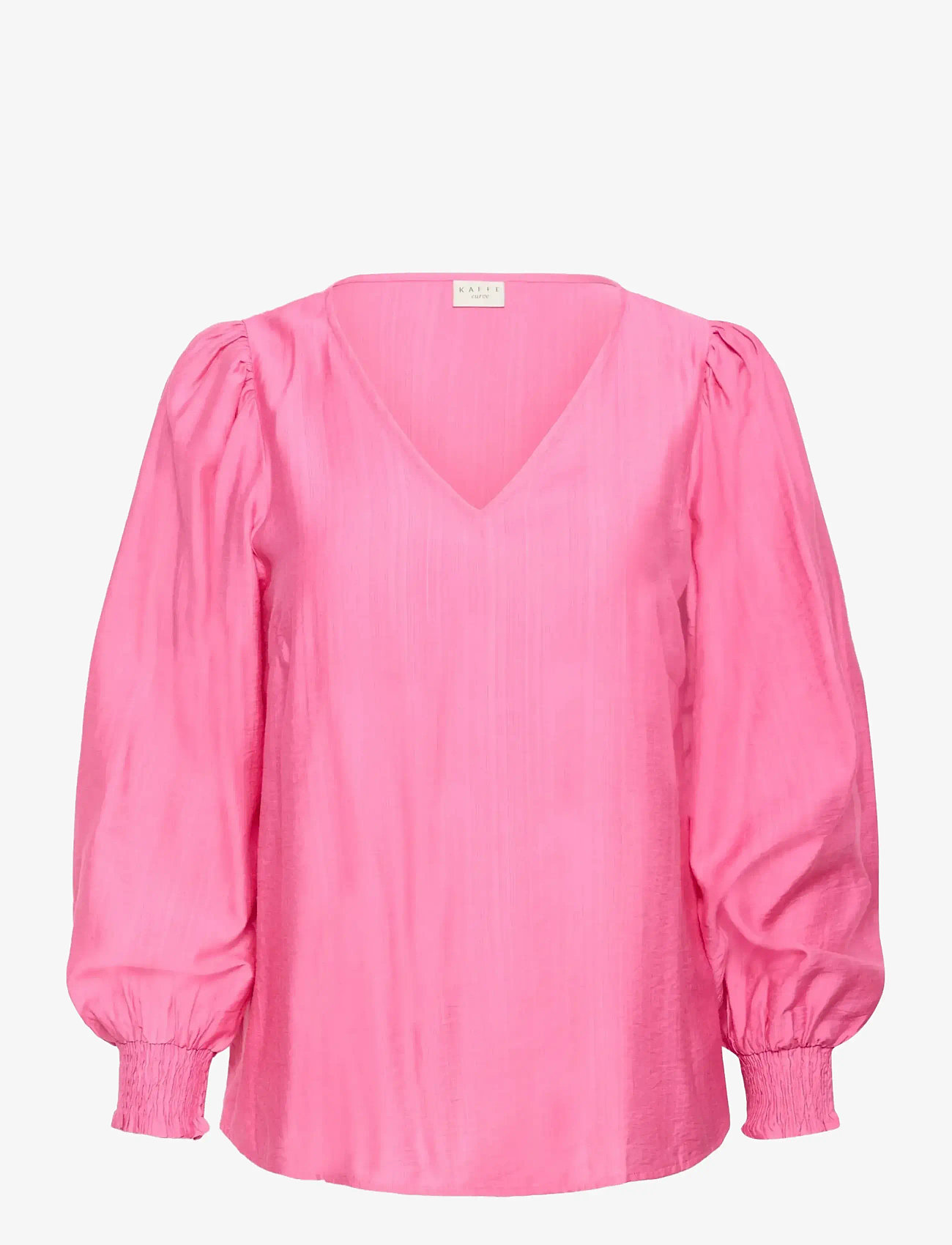 Kaffe Curve - KCsofia Blouse - langærmede bluser - pink power - 1