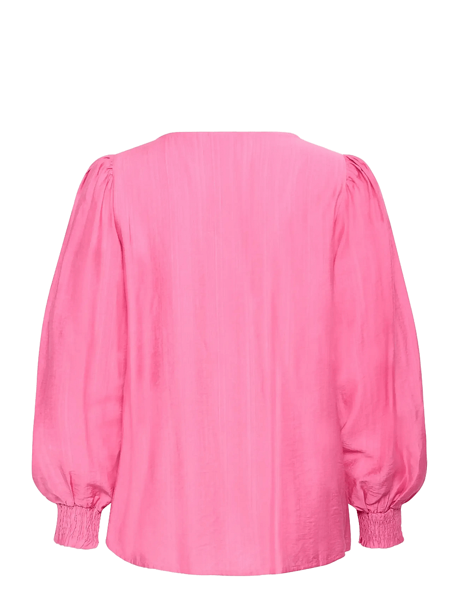 Kaffe Curve - KCsofia Blouse - langærmede skjorter - pink power - 2
