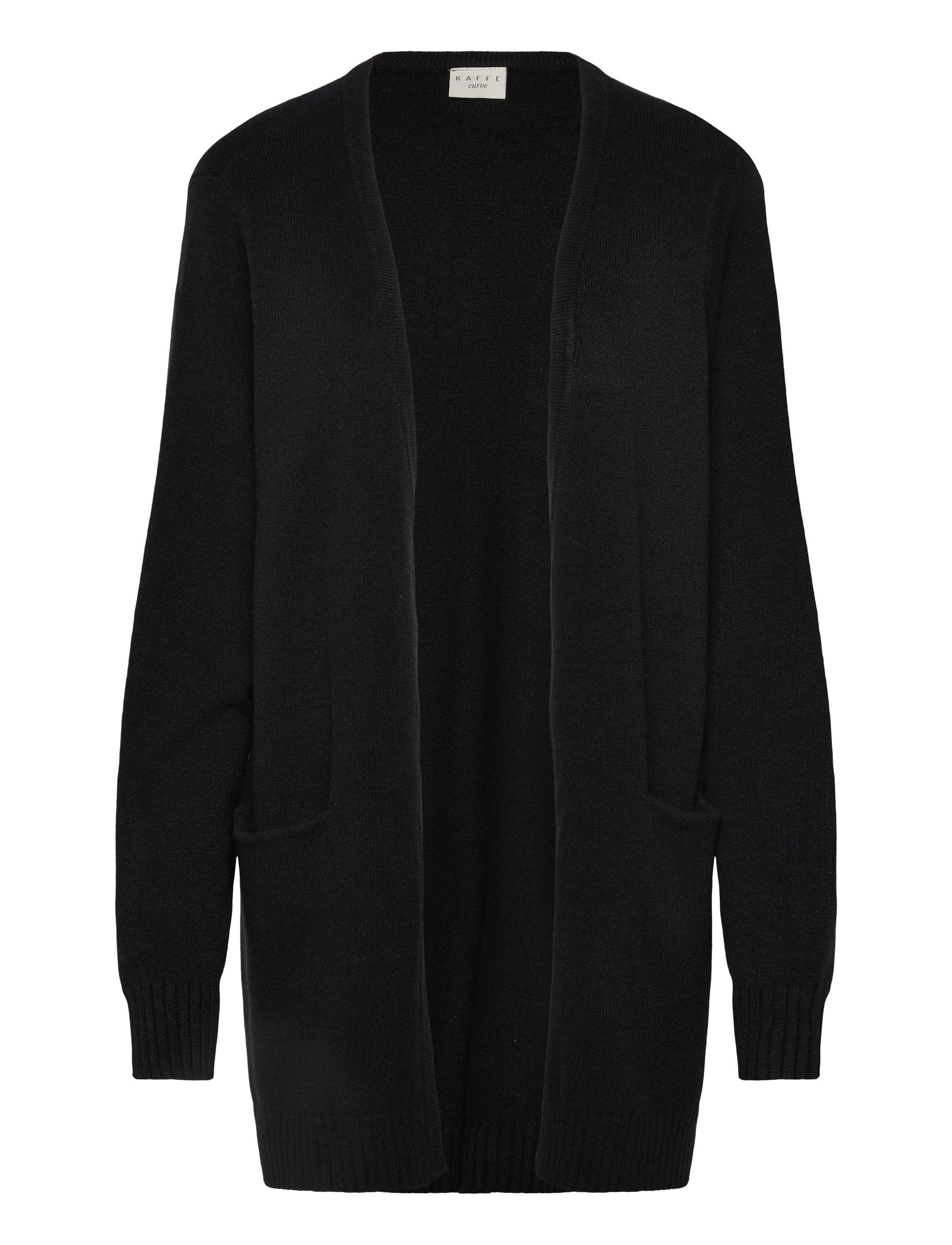 Kaffe Curve KCalianna Knit Cardigan - Tøj - BLACK DEEP / black