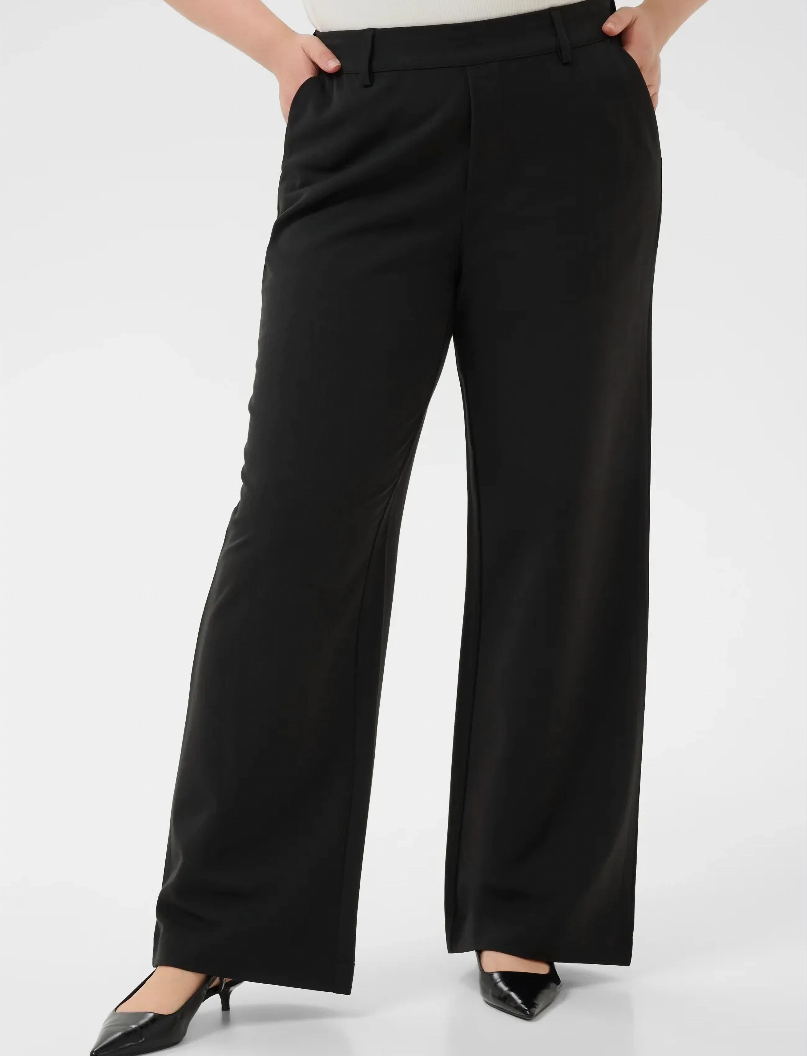 Kaffe Curve KChalley Pants - Transitional Layering - BLACK DEEP / black