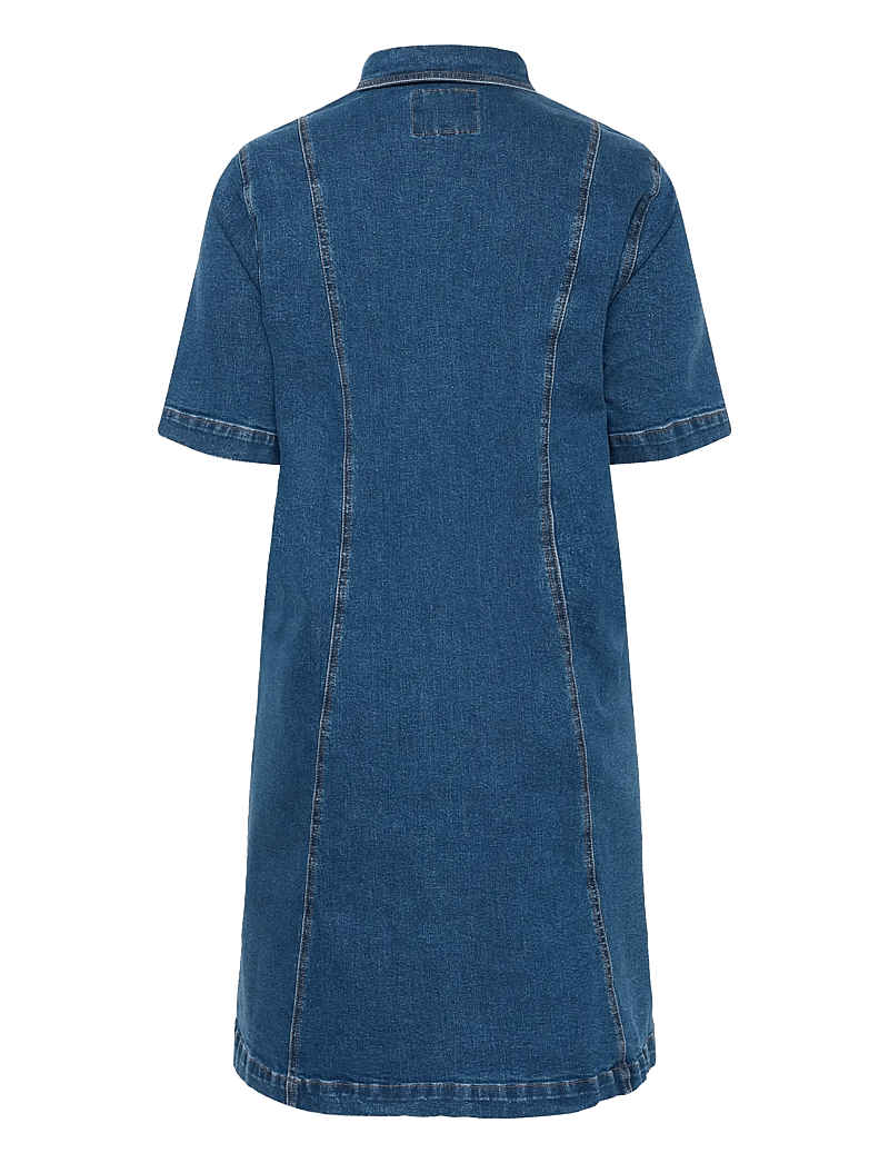 Kaffe Curve - KCleni Denim Dress - overhemdjurken - medium blue denim - 2
