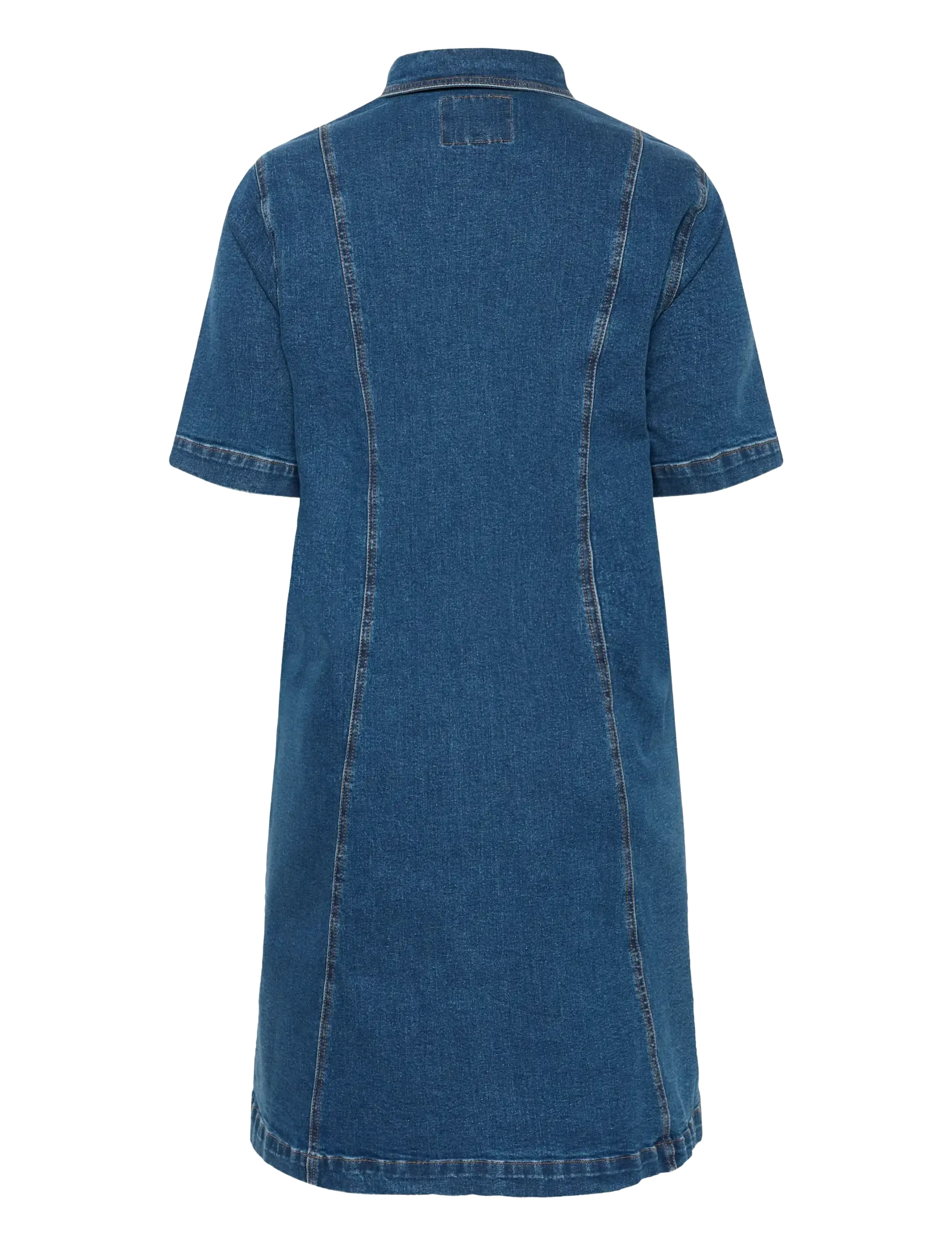 Kaffe Curve - KCleni Denim Dress - skjortklänningar - medium blue denim - 2