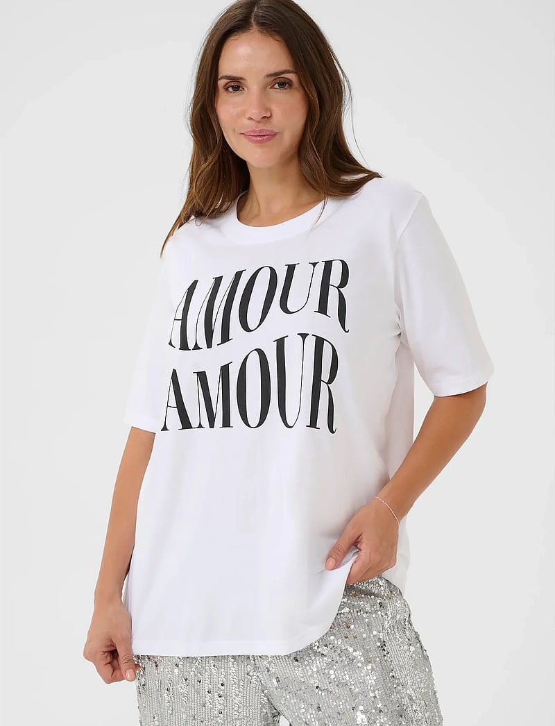 Kaffe Curve - KCchari T-Shirt - t-shirts - optical white - 0