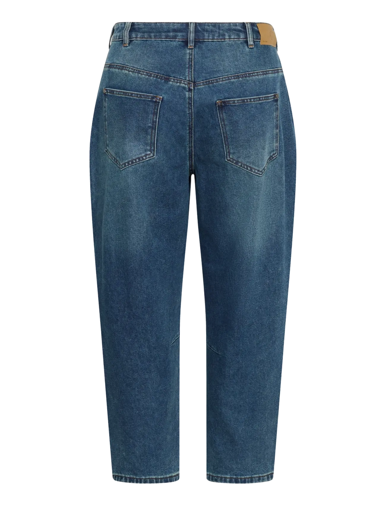 Kaffe Curve - KCninna Cropped Barrel Jeans - barrel jeans - blue washed denim - 1
