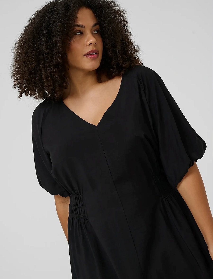 Kaffe Curve - KCneela Dress - midikleider - black deep - 4
