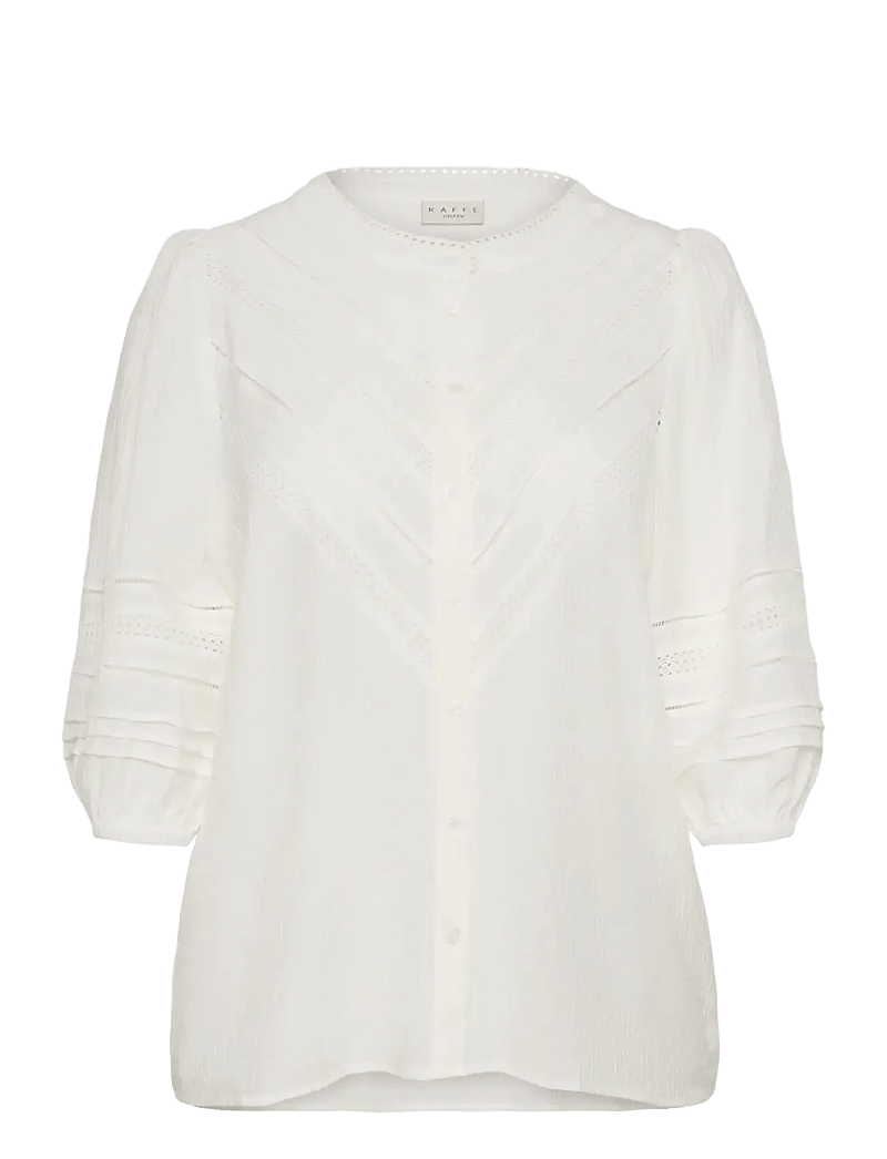 Kaffe Curve - KCliwa Shirt - langärmlige hemden - chalk - 1