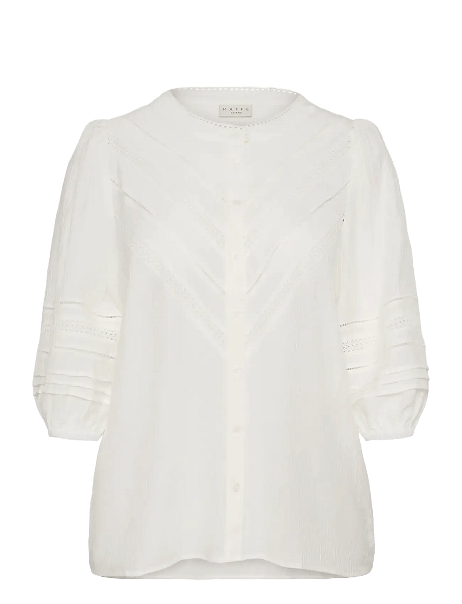 Kaffe Curve - KCliwa Shirt - langärmlige hemden - chalk - 1