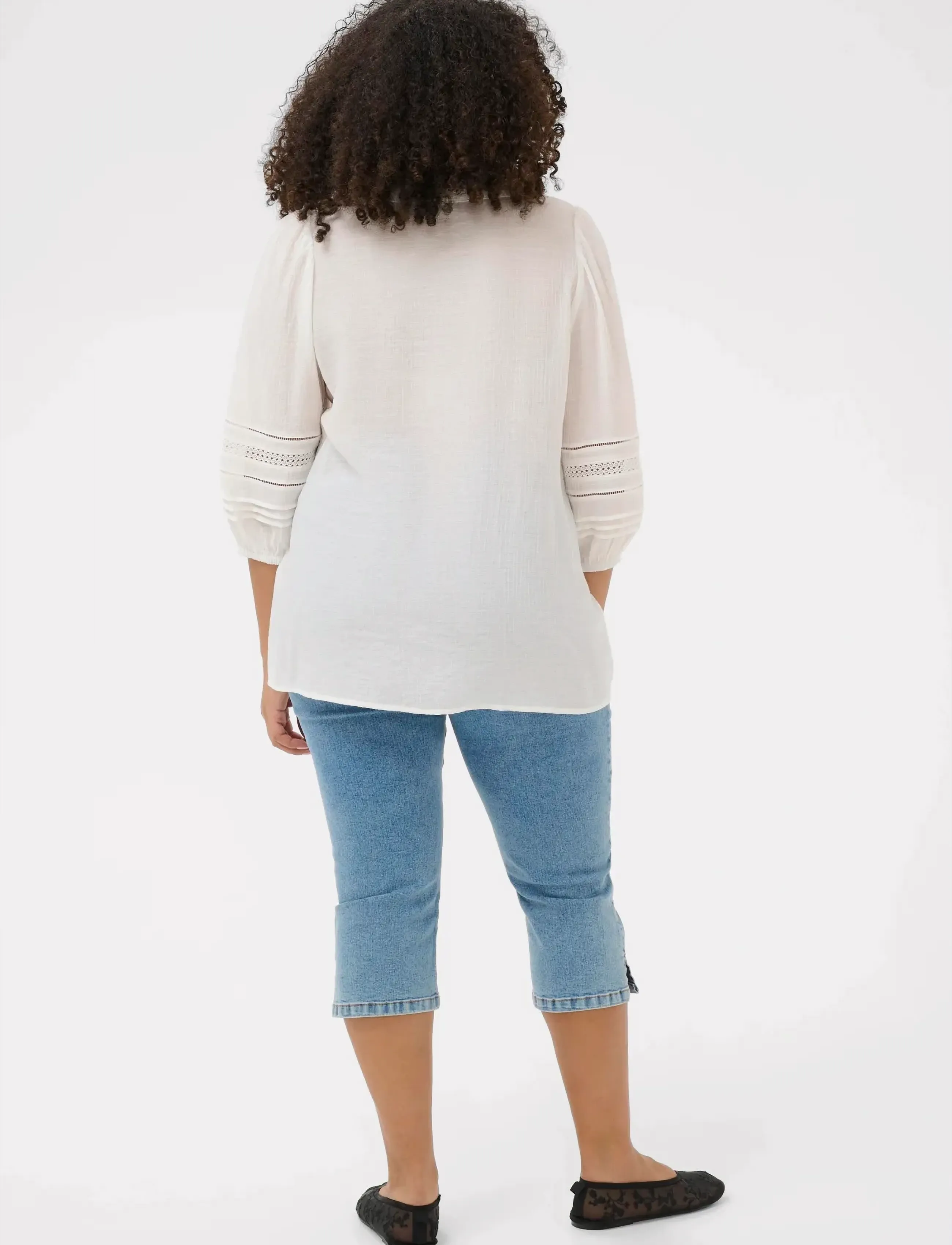 Kaffe Curve - KCliwa Shirt - langærmede skjorter - chalk - 3