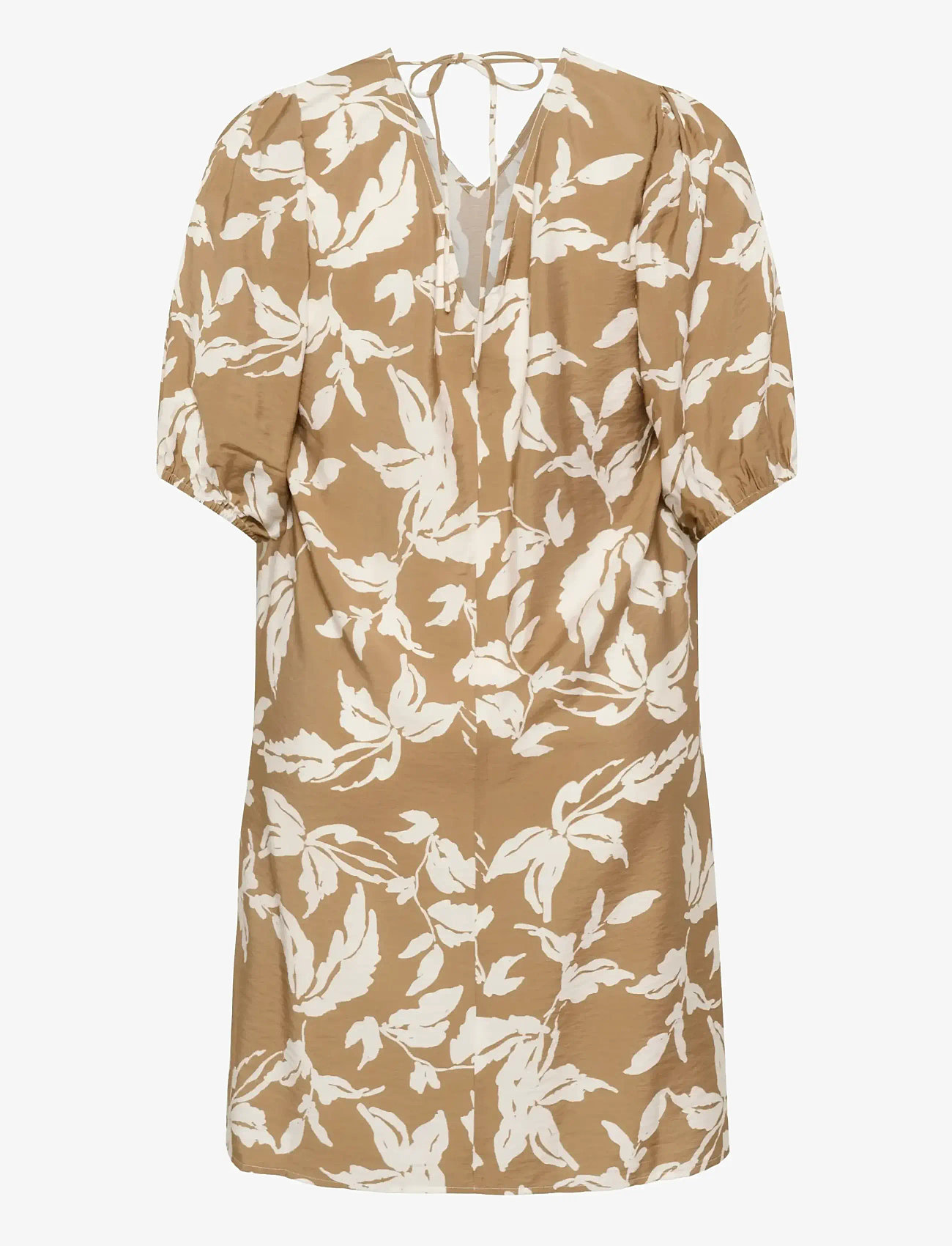 Kaffe Curve - KCmarla Dress - konfirmatsioon - oak chalk leafs - 2