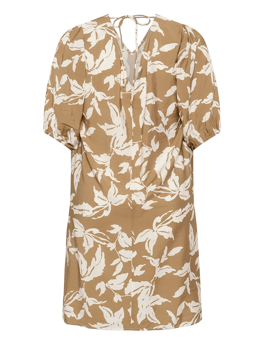 Kaffe Curve - KCmarla Dress - konfirmation - oak chalk leafs - 2