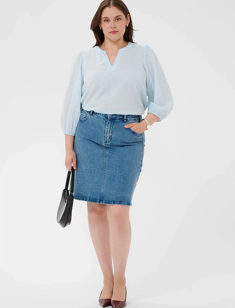 Kaffe Curve - KCpenelopia Blouse - trekvartærmede bluser - nantucket breeze - 3