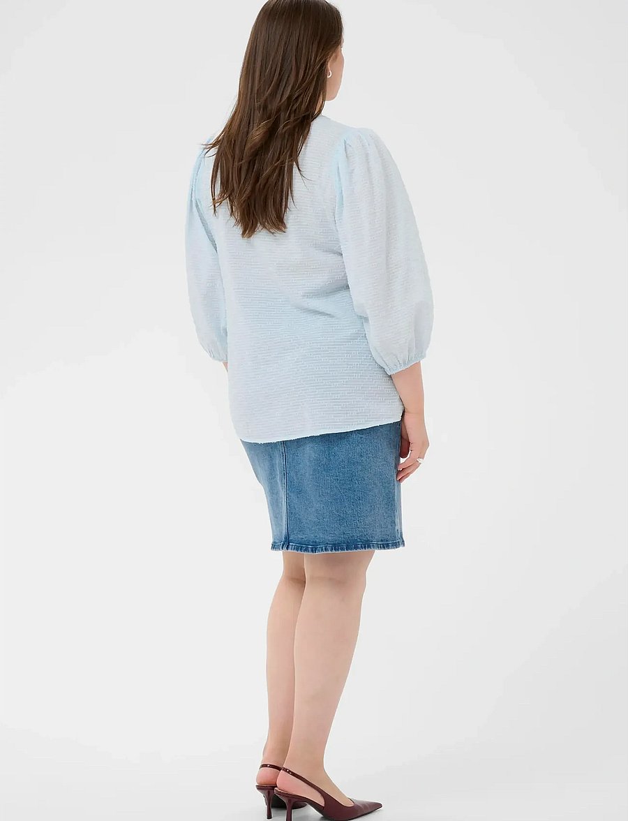 Kaffe Curve - KCpenelopia Blouse - trekvartærmede bluser - nantucket breeze - 4
