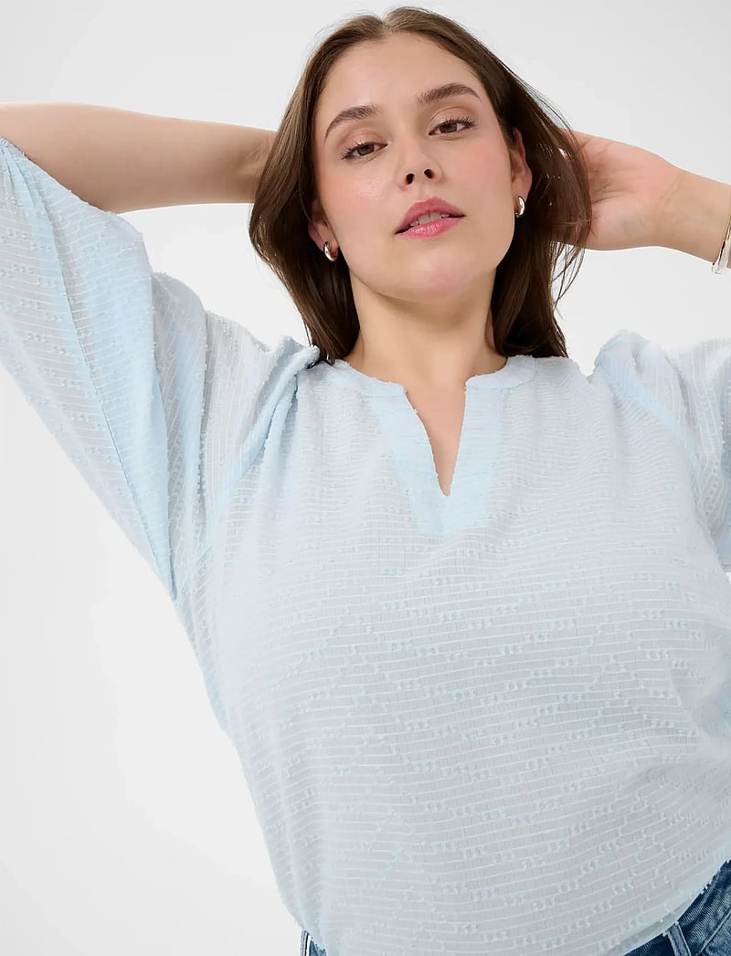 Kaffe Curve - KCpenelopia Blouse - pikkade varrukatega pluusid - nantucket breeze - 5