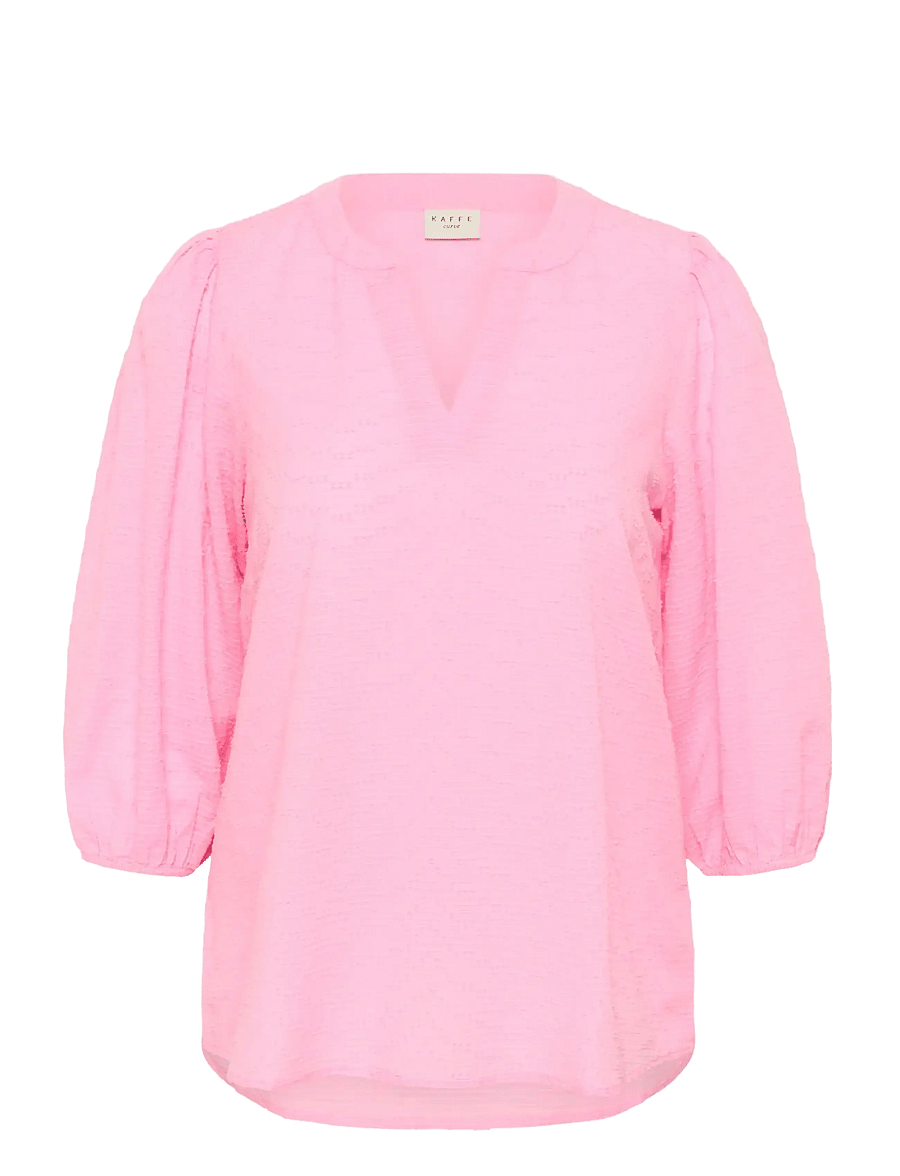 Kaffe Curve - KCpenelopia Blouse - kolmveerandvarrukatega pluusid - pink frosting - 1