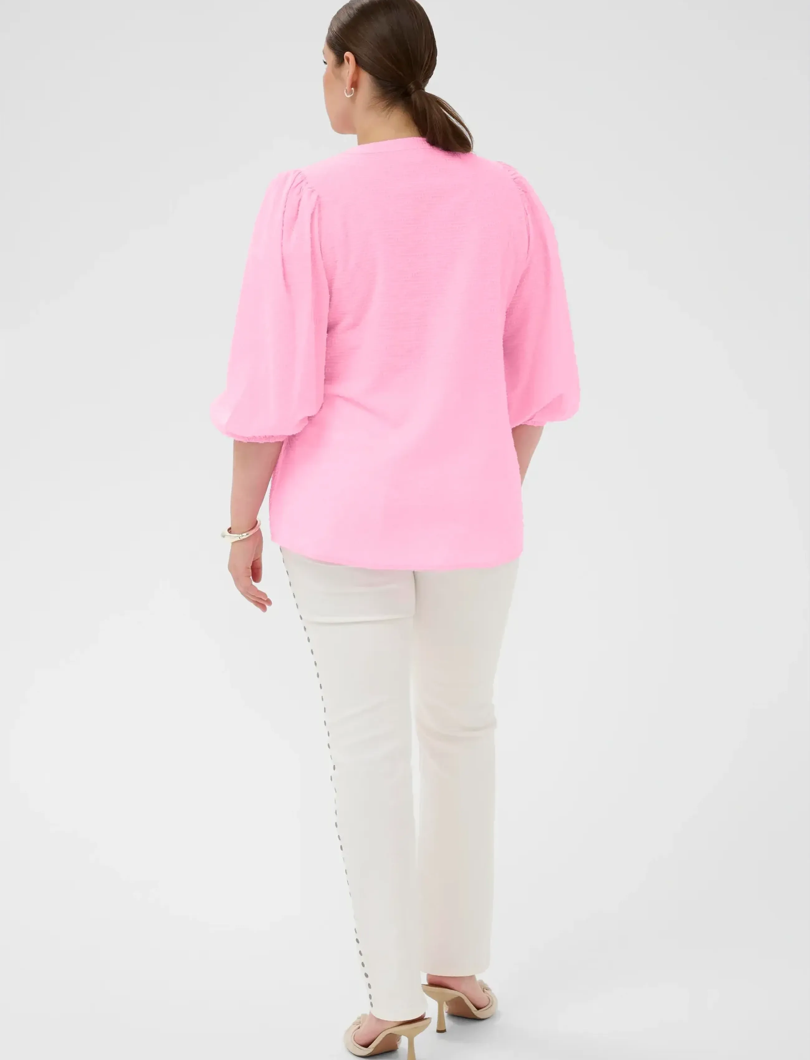 Kaffe Curve - KCpenelopia Blouse - long sleeved blouses - pink frosting - 4