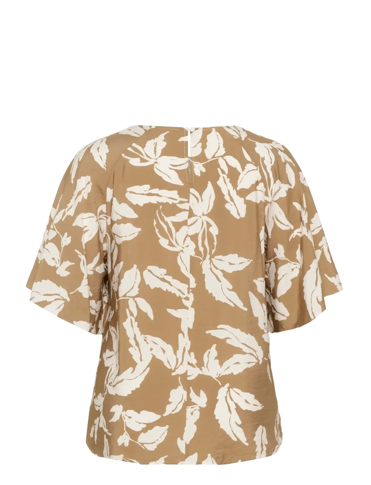 Kaffe Curve - KCmarla Blouse - kortærmede bluser - oak chalk leafs - 2