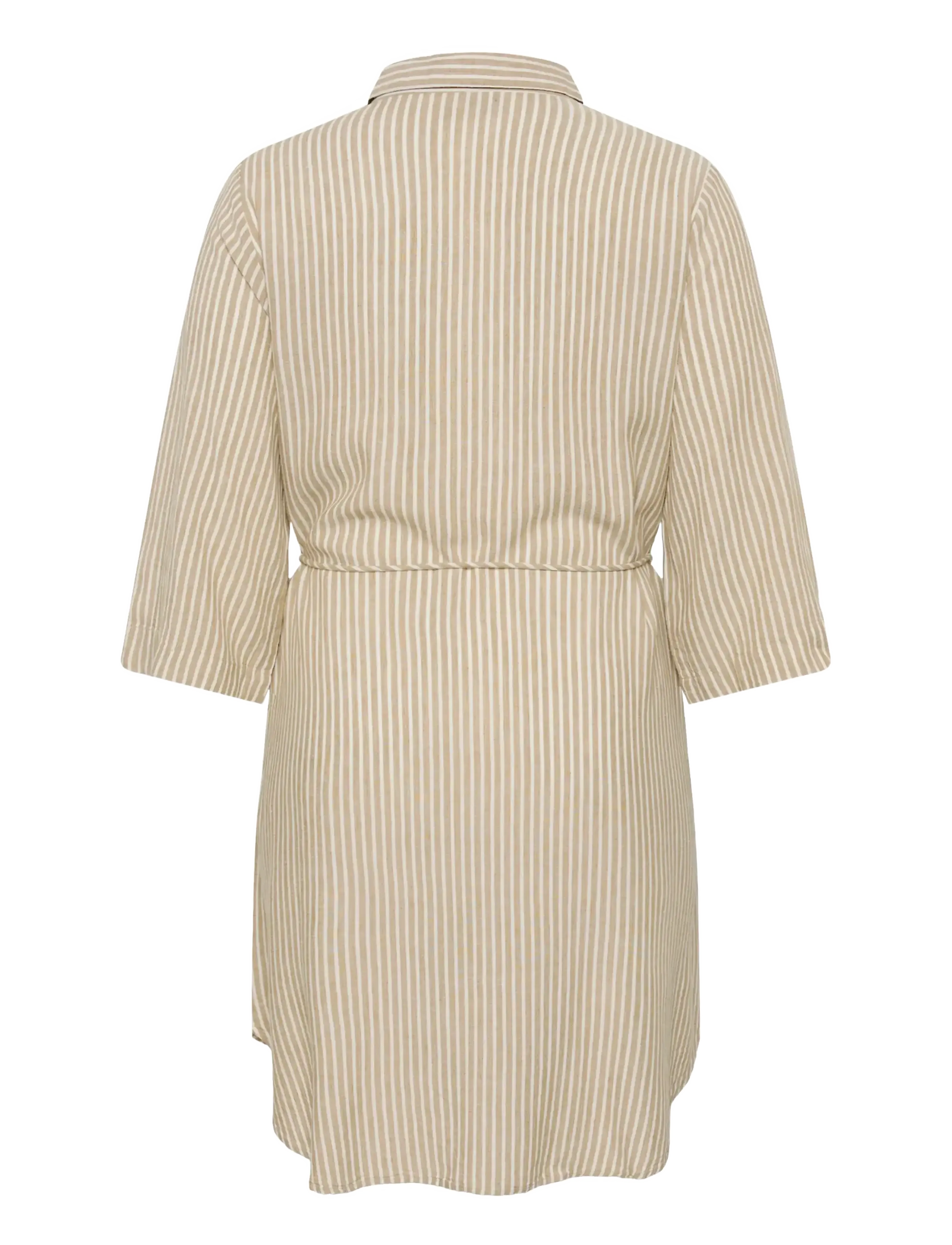 Kaffe Curve - KCmille Short Shirt Dress - robes d'été - chinchilla/chalk stripe - 2