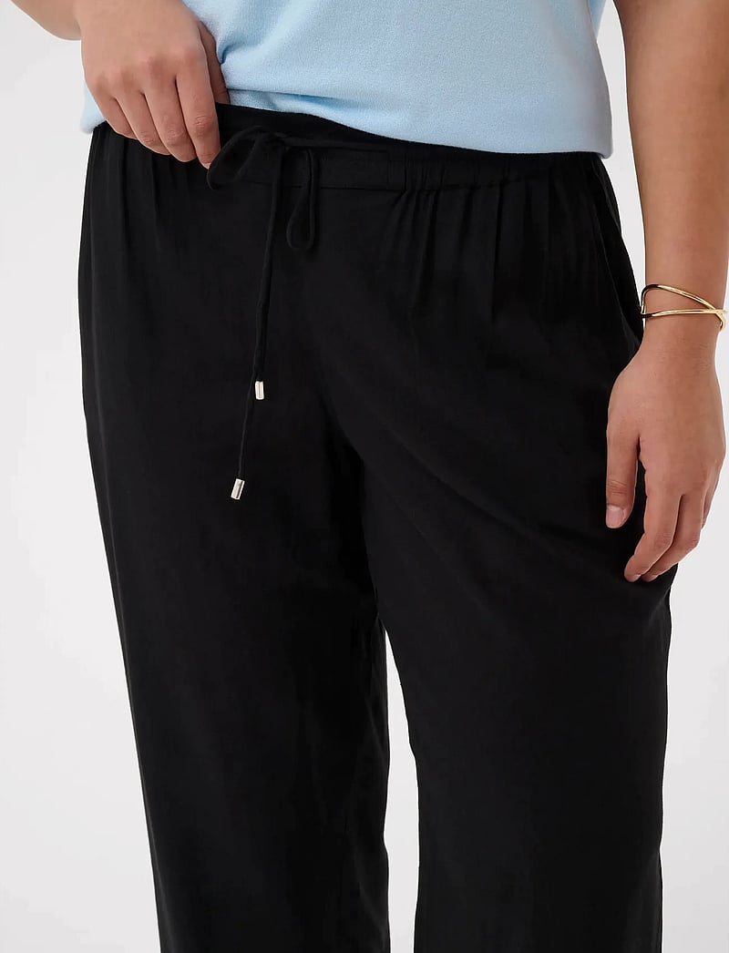 Kaffe Curve - KCmille Wide Pants - vida byxor - black deep - 5