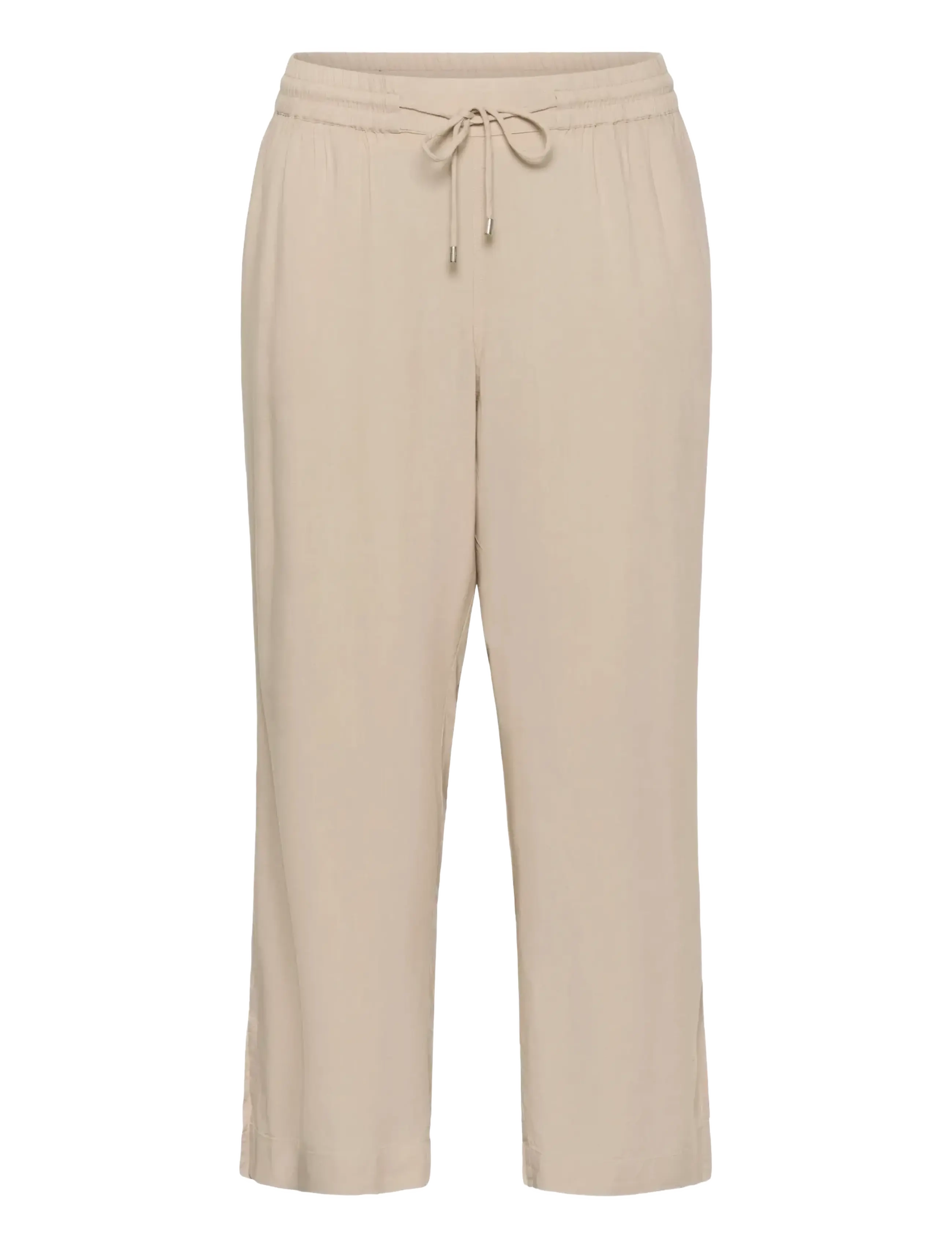 Kaffe Curve KCmille Wide Pants - Odzież - FEATHER GRAY / beige