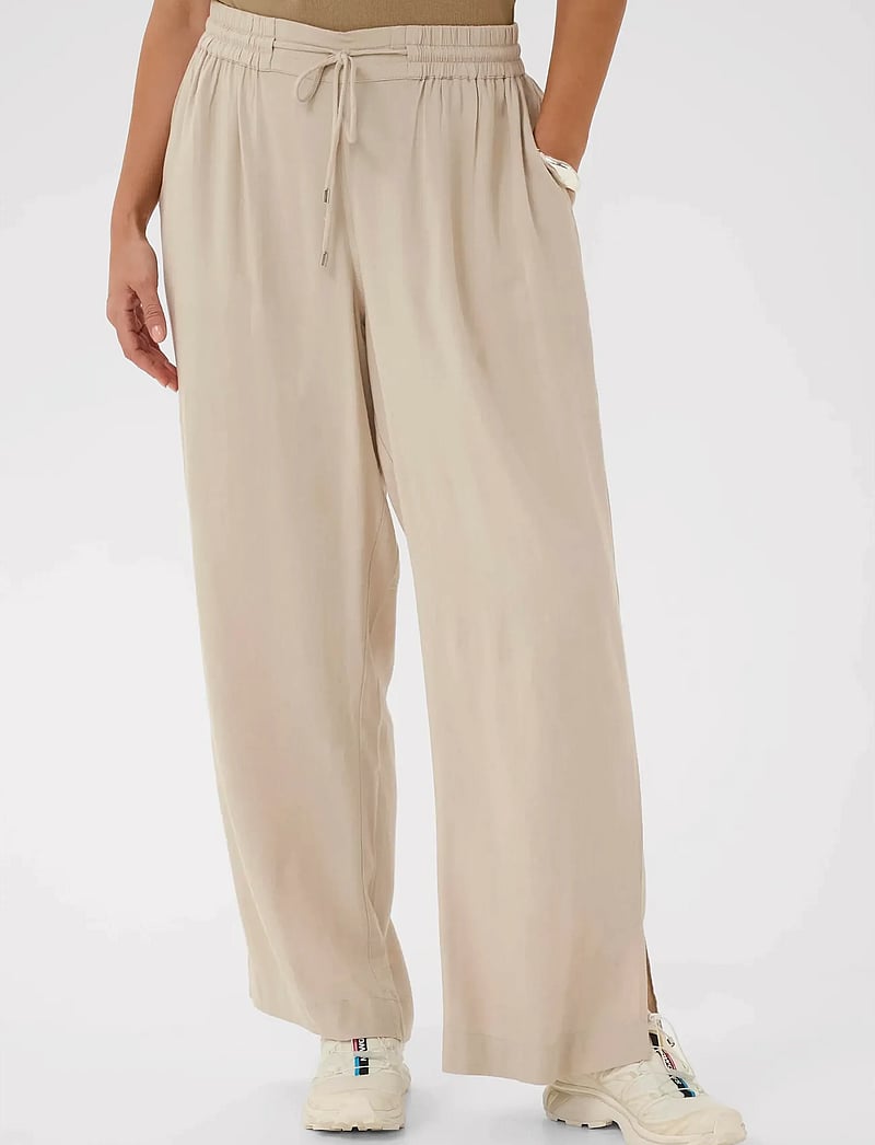 Kaffe Curve - KCmille Wide Pants - vida byxor - feather gray - 0