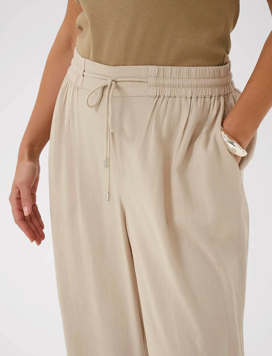 Kaffe Curve - KCmille Wide Pants - vida byxor - feather gray - 5