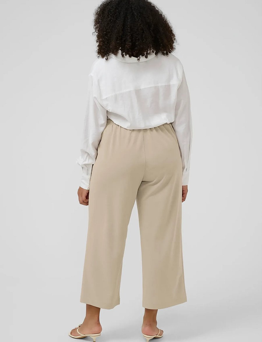 Kaffe Curve - KCpheolo Cropped Pants - culottes - feather gray - 3