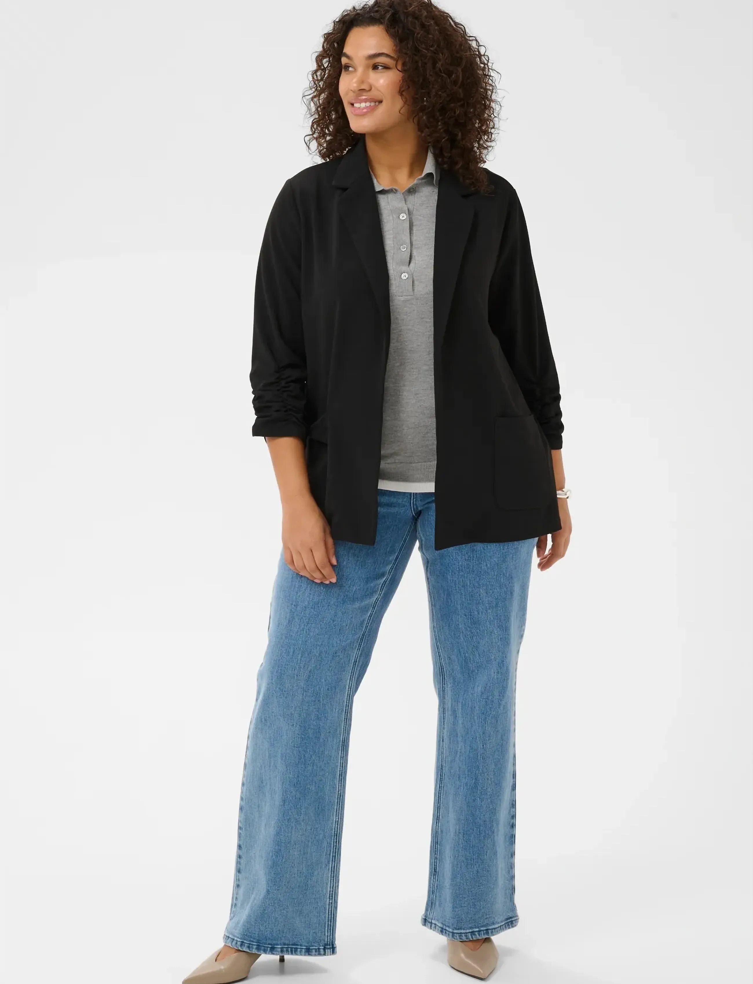 Kaffe Curve - KCpheolo 3/4 SL Blazer - oversized blazere - black deep - 3