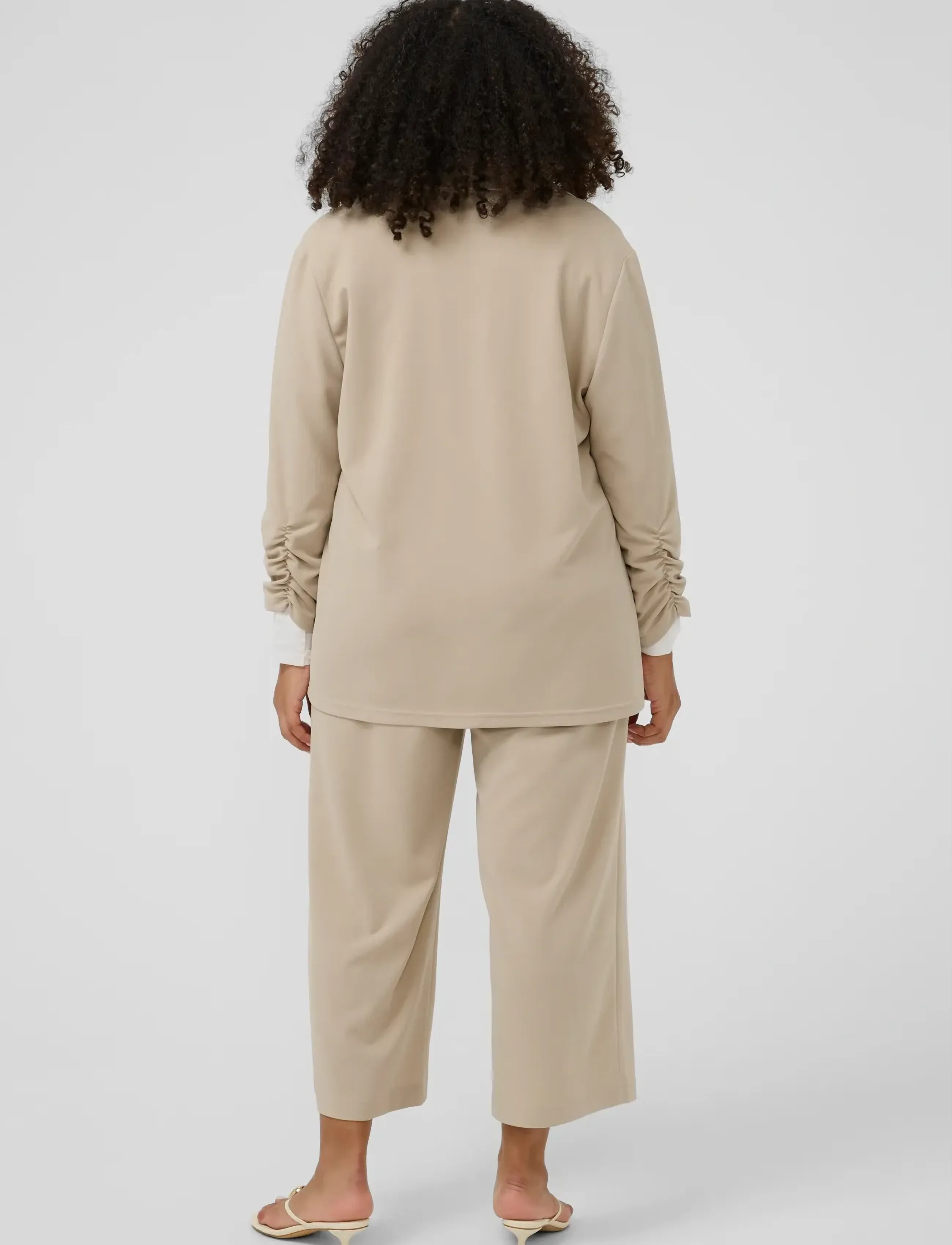 Kaffe Curve - KCpheolo 3/4 SL Blazer - “oversized” stiliaus švarkai - feather gray - 4