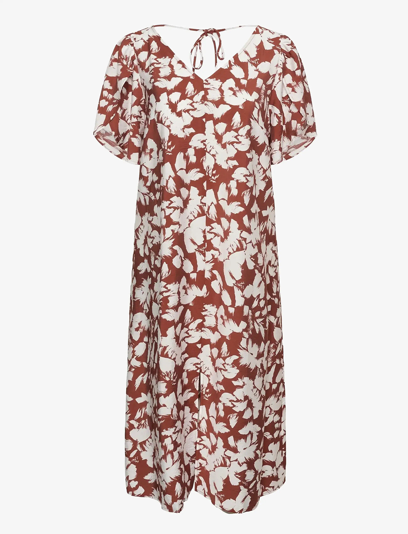 Kaffe Curve - KCevia Dress - sommerkleider - henna chalk flower - 1