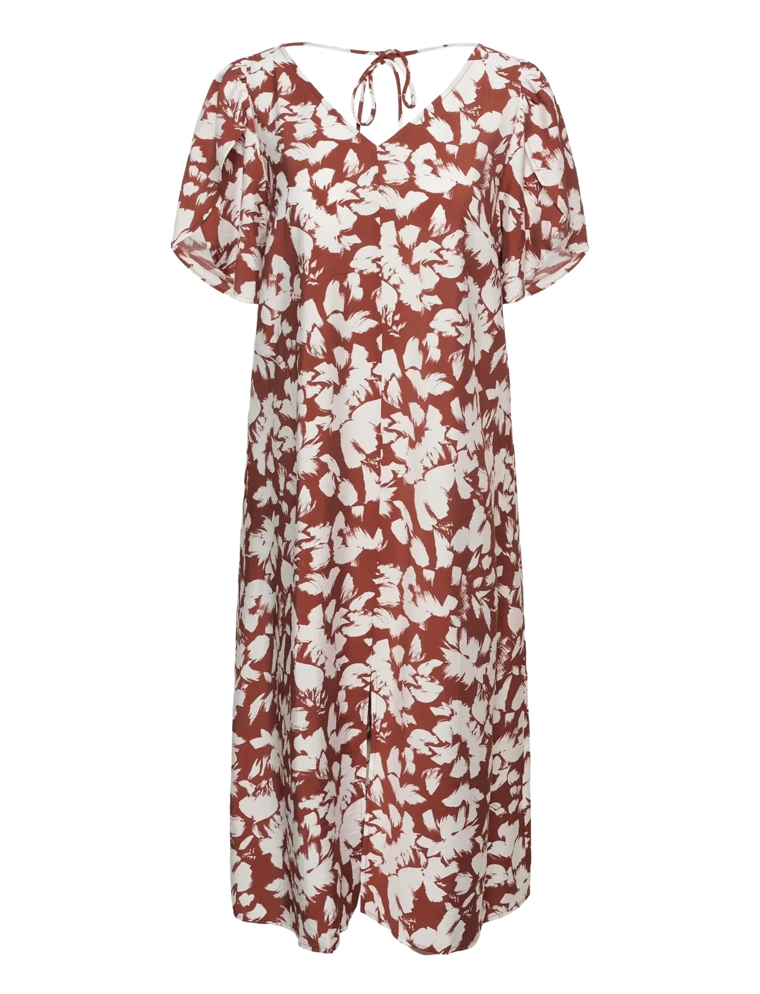 Kaffe Curve KCevia Dress - Kaffe Curve - HENNA CHALK FLOWER / brown