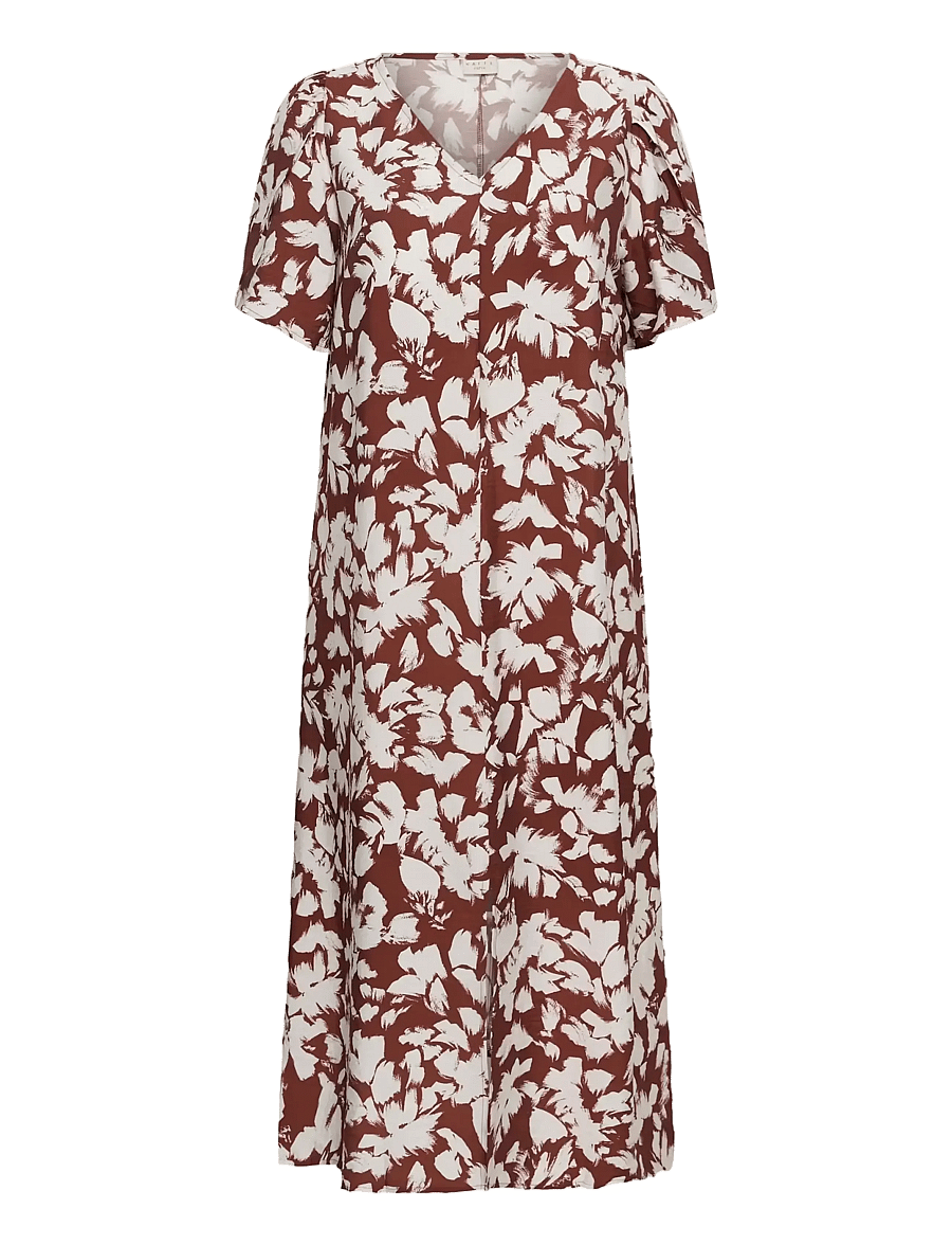 Kaffe Curve - KCevia Dress - sommerkleider - henna chalk flower - 1