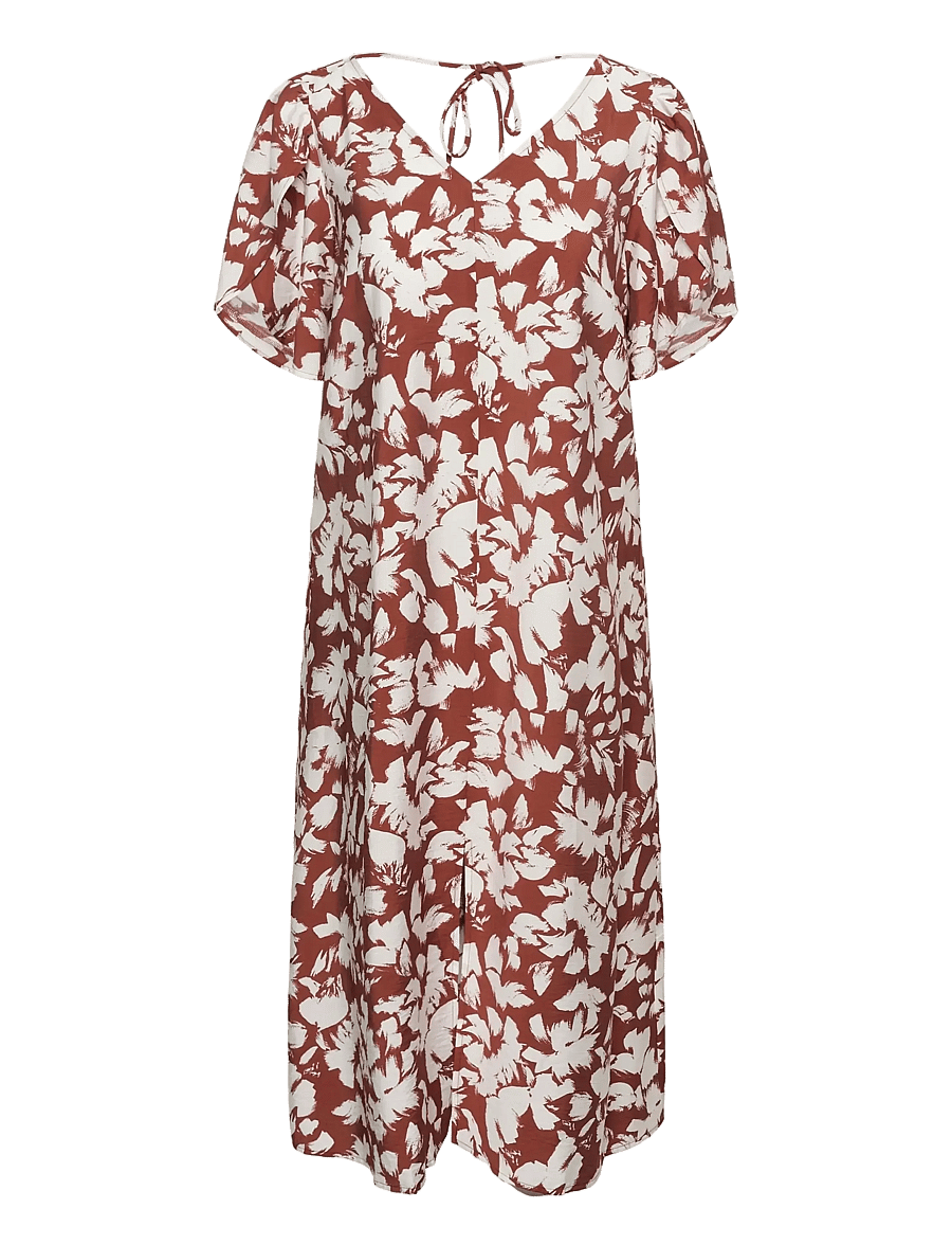 Kaffe Curve - KCevia Dress - summer dresses - henna chalk flower - 1