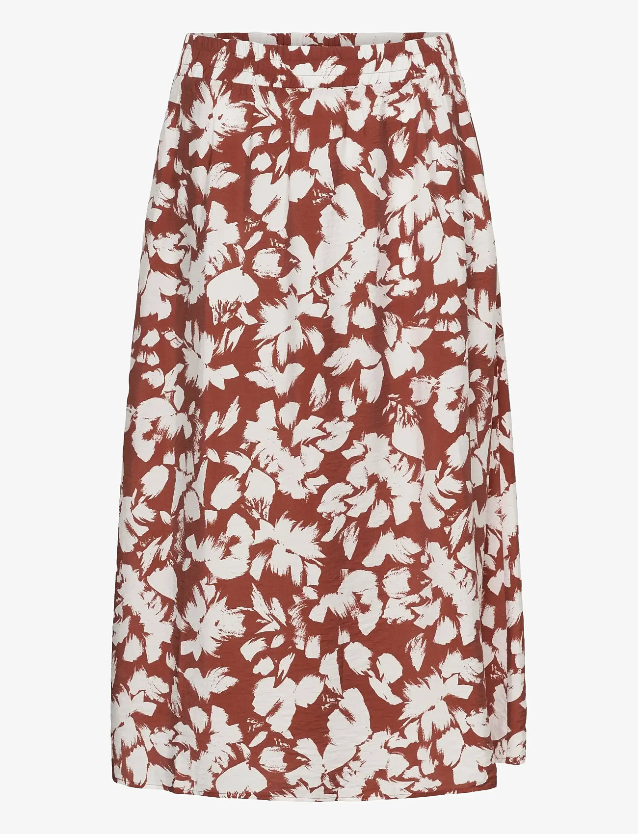 Kaffe Curve - KCevia Skirt - midi nederdele - henna chalk flower - 1