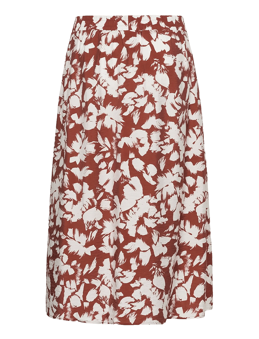 Kaffe Curve - KCevia Skirt - midi kjolar - henna chalk flower - 2