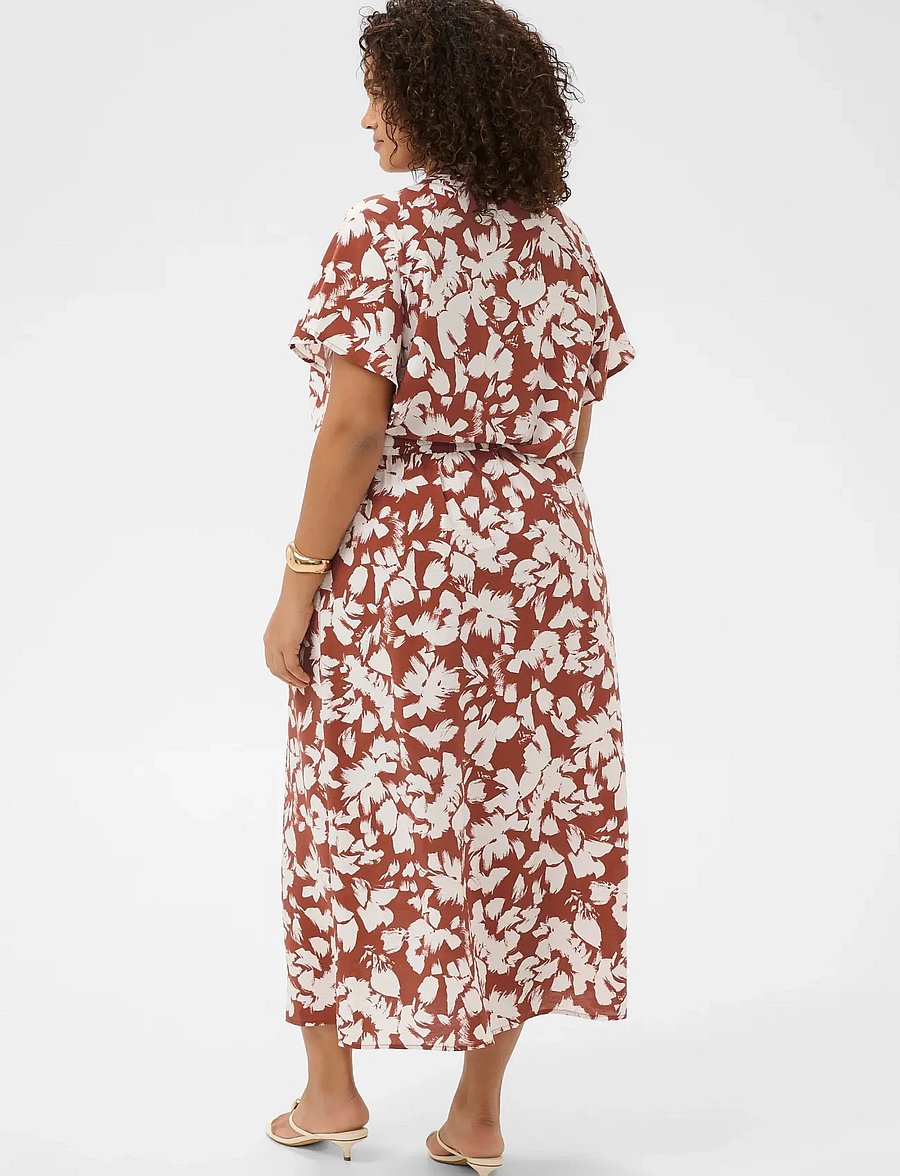 Kaffe Curve - KCevia Skirt - midi kjolar - henna chalk flower - 4