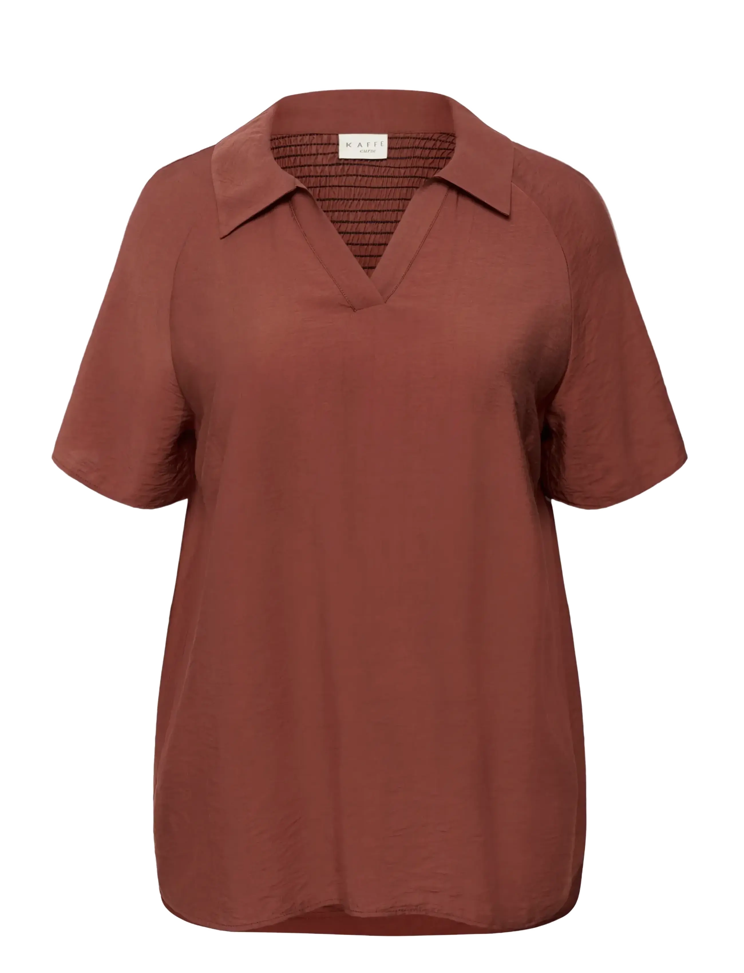 Kaffe Curve KCemilia Blouse - Moetrendid - HENNA / brown