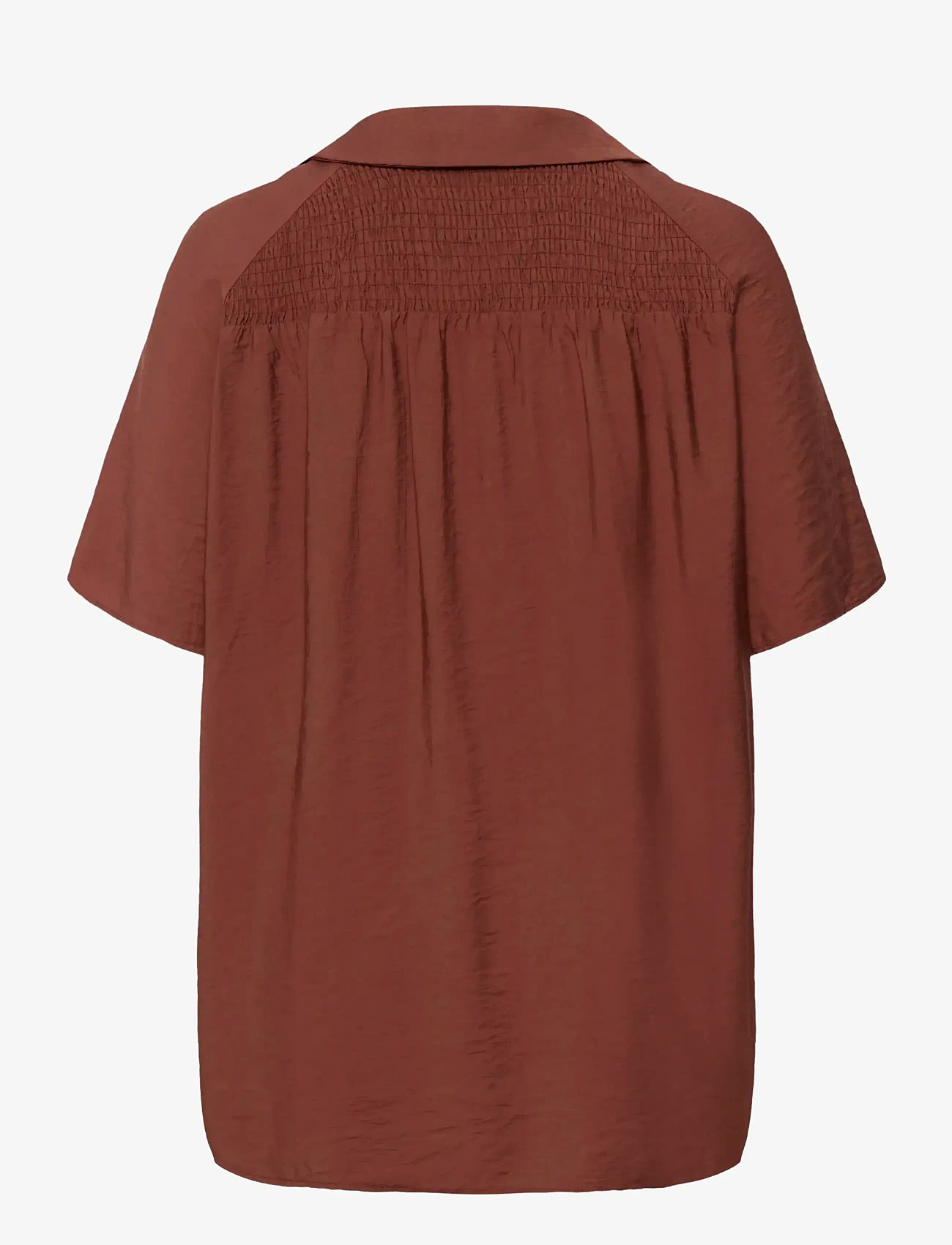 Kaffe Curve - KCemilia Blouse - kortärmade blusar - henna - 2