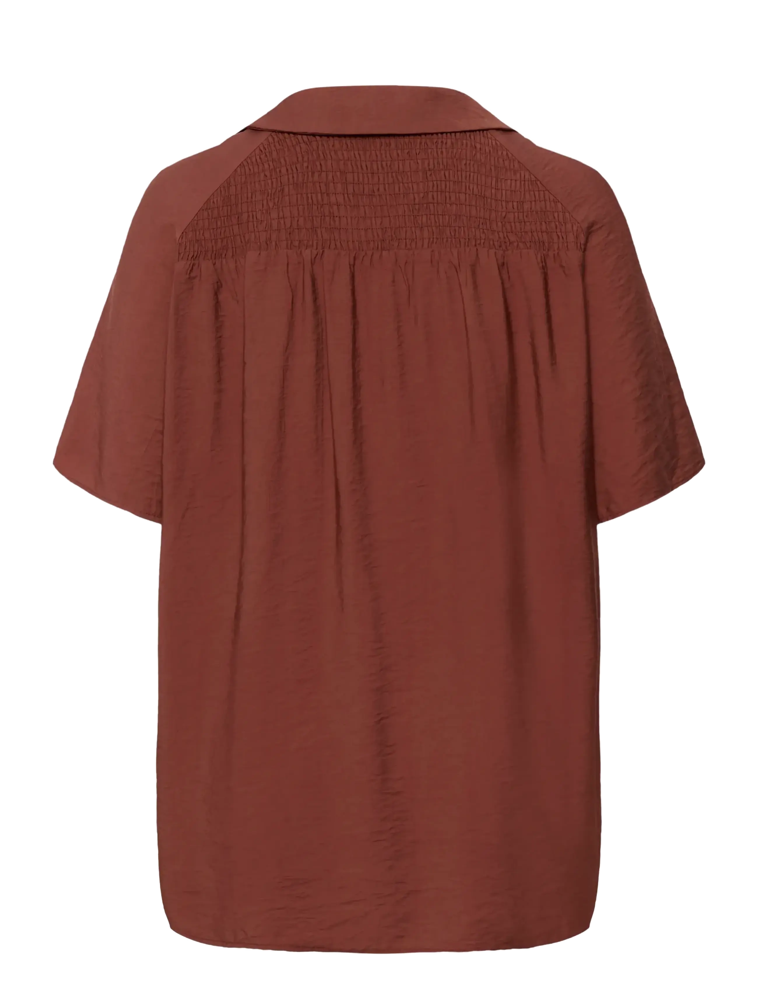 Kaffe Curve - KCemilia Blouse - kurzämlige blusen - henna - 2