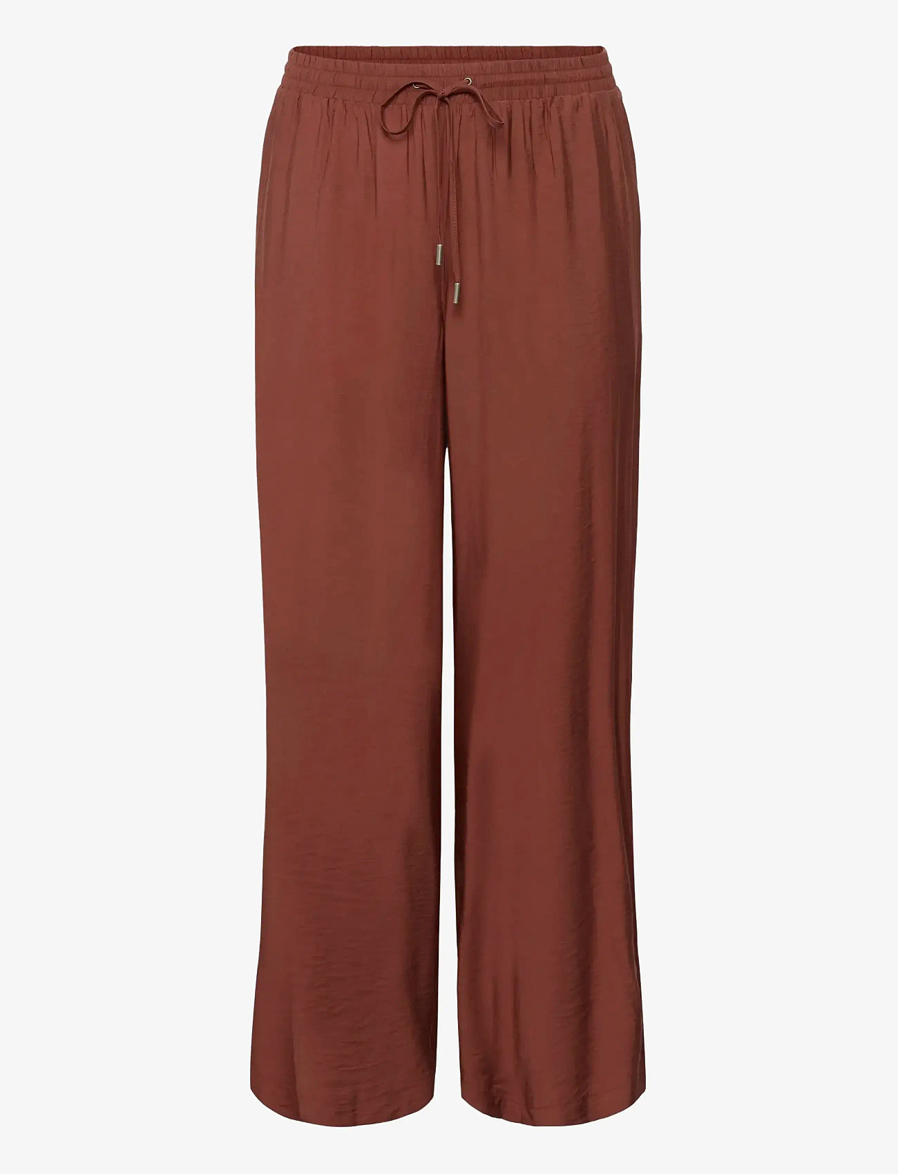 Kaffe Curve - KCemilia Wide Pants - bukser med brede ben - henna - 1