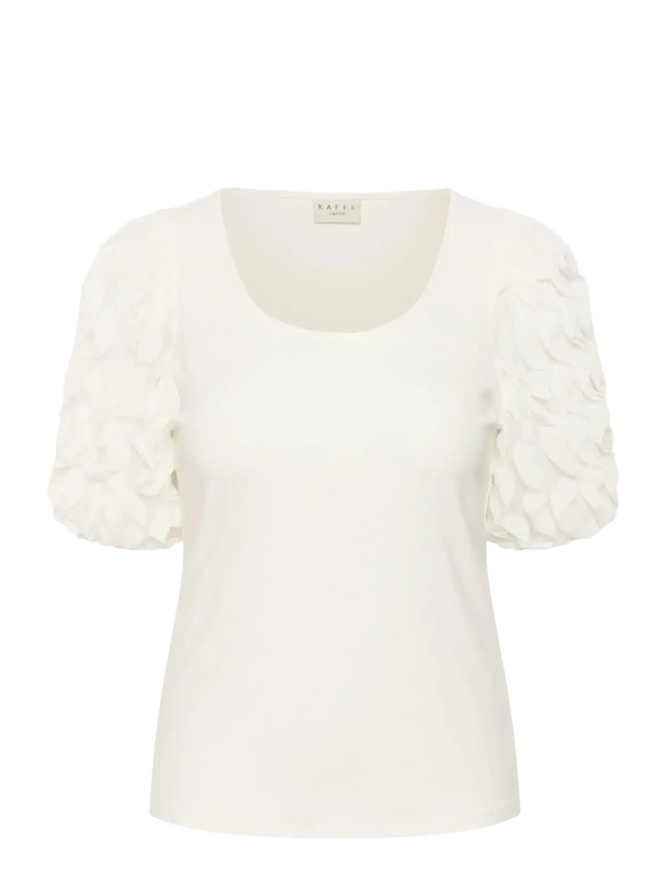 Kaffe Curve KClinda Tshirt - Nyheter - CHALK / white
